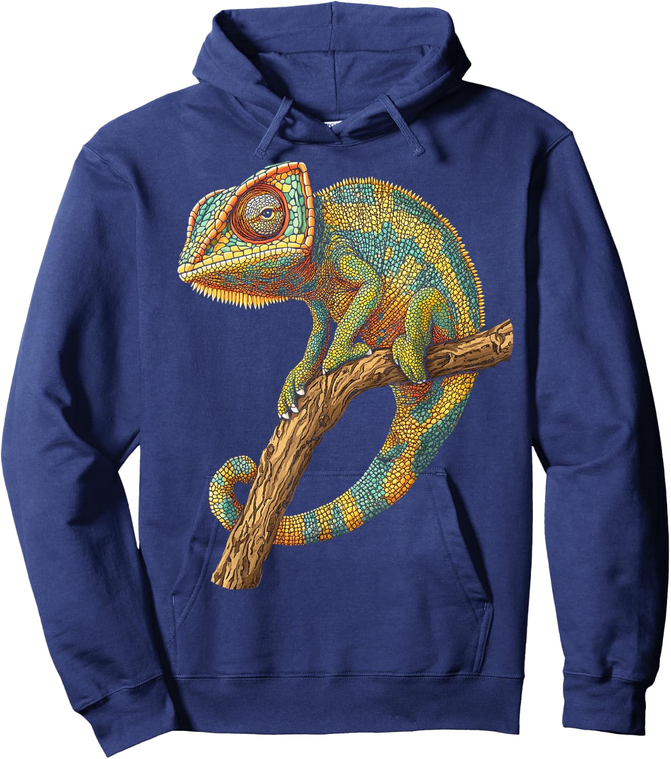 Chameleon Animal Motif Artwork Chameleon Hoodie - Hoodie | Navy