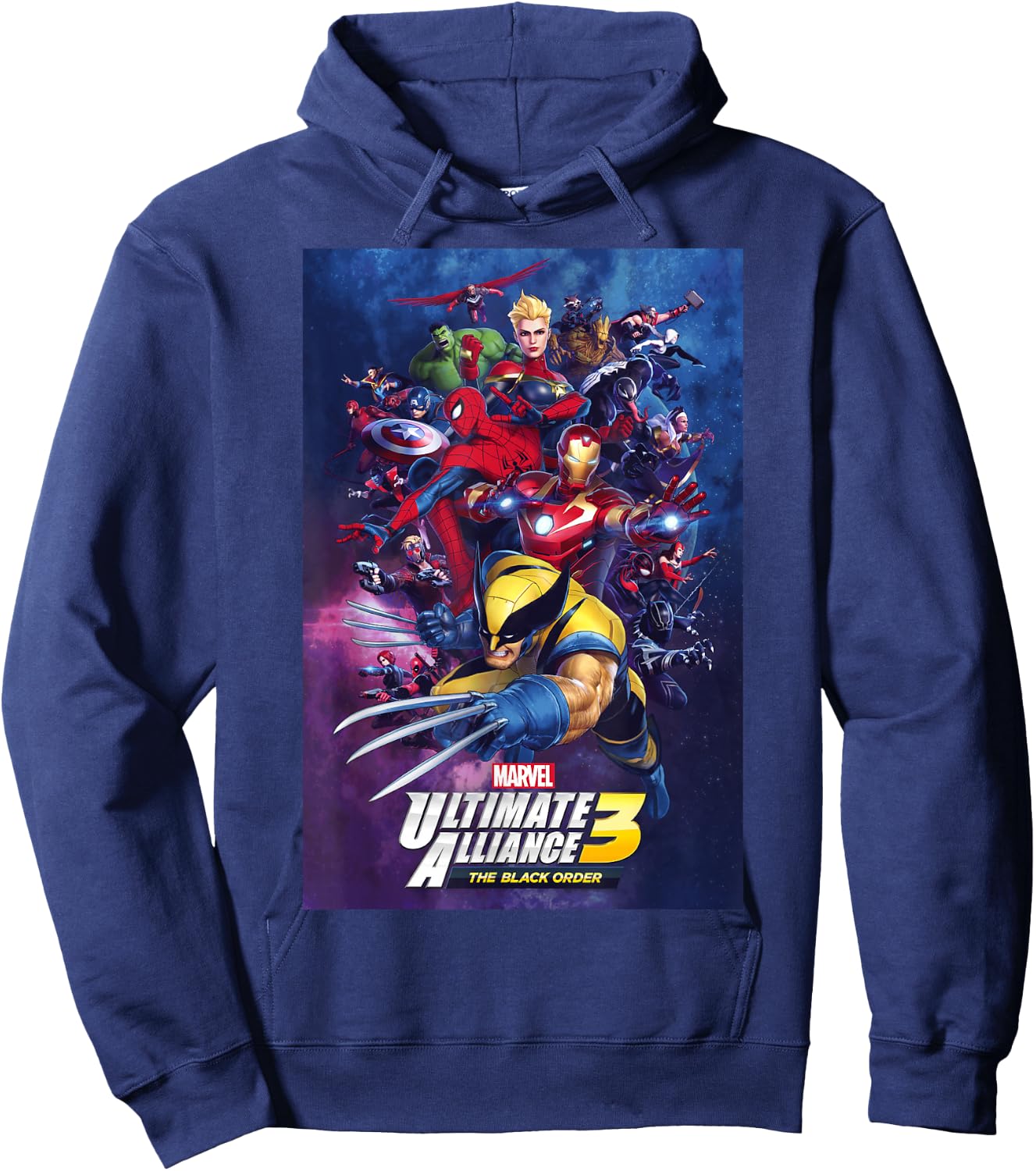 MARVEL ULTIMATE ALLIANCE 3: THE BLACK ORDER Poster Hoodie - Hoodie | Navy