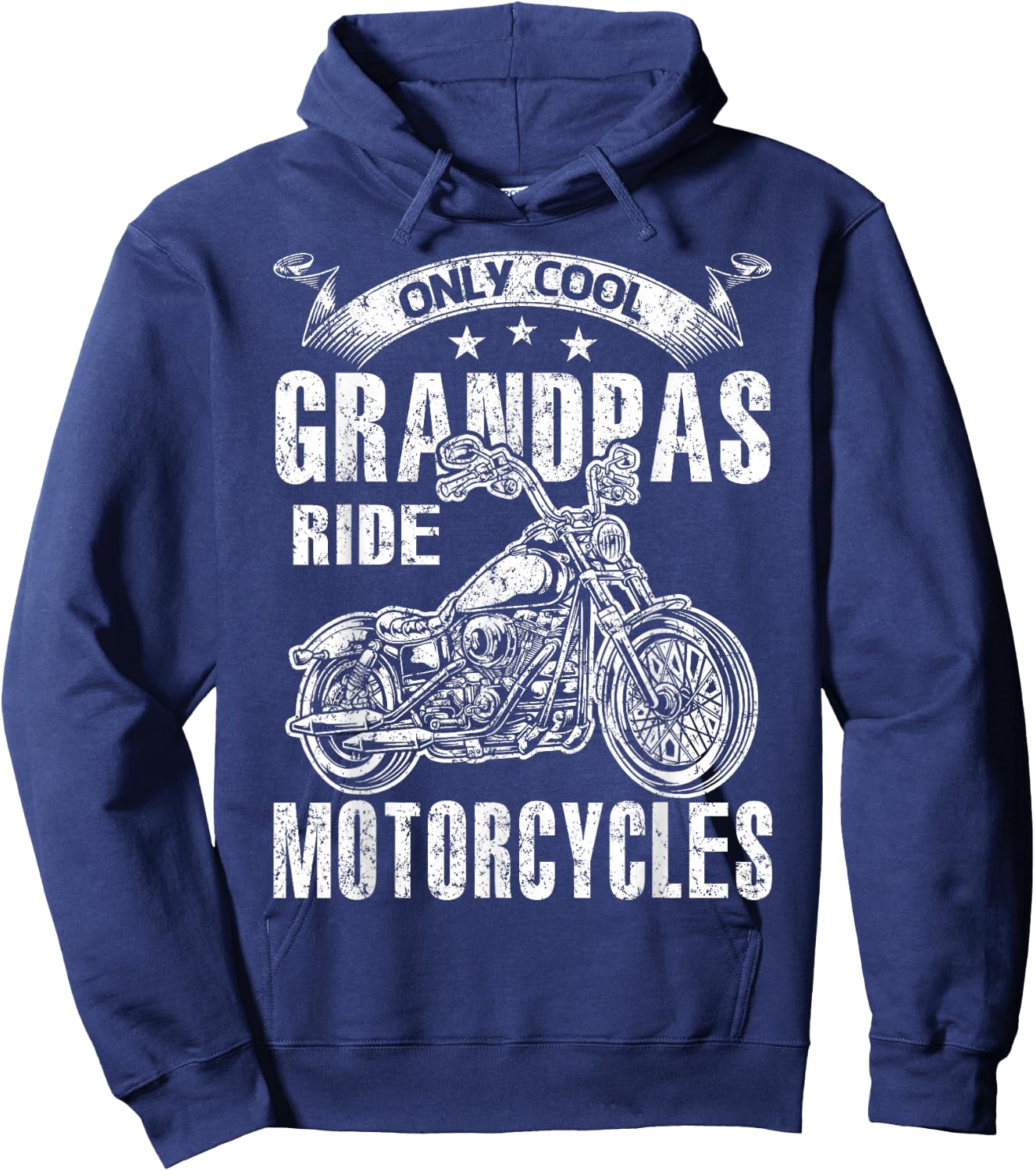Only Cool Grandpas Rides Motorcycles Hoodie - Hoodie | Navy