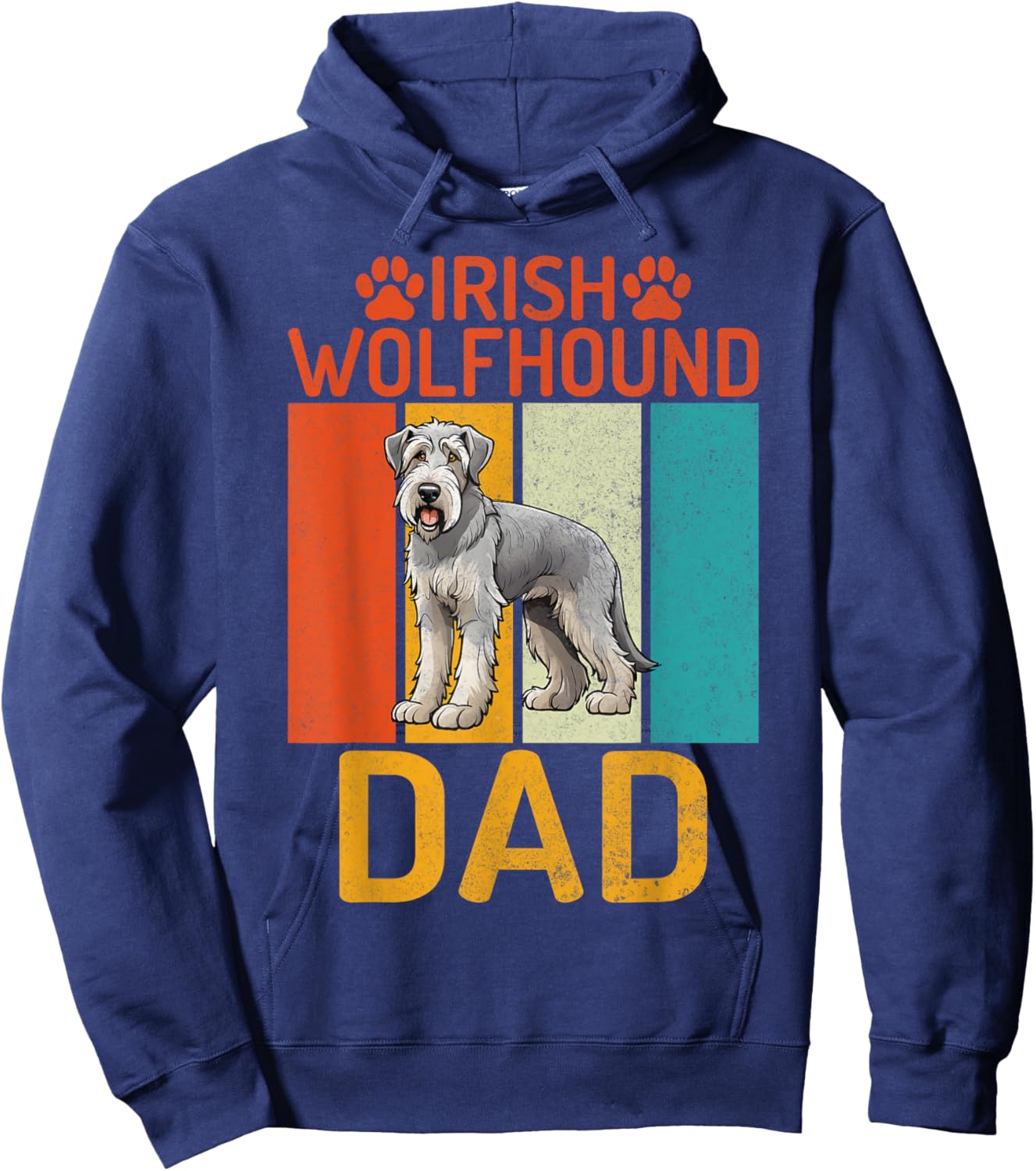 Irish Wolfhound Dad Irish Wolfhound Hoodie - Hoodie | Navy