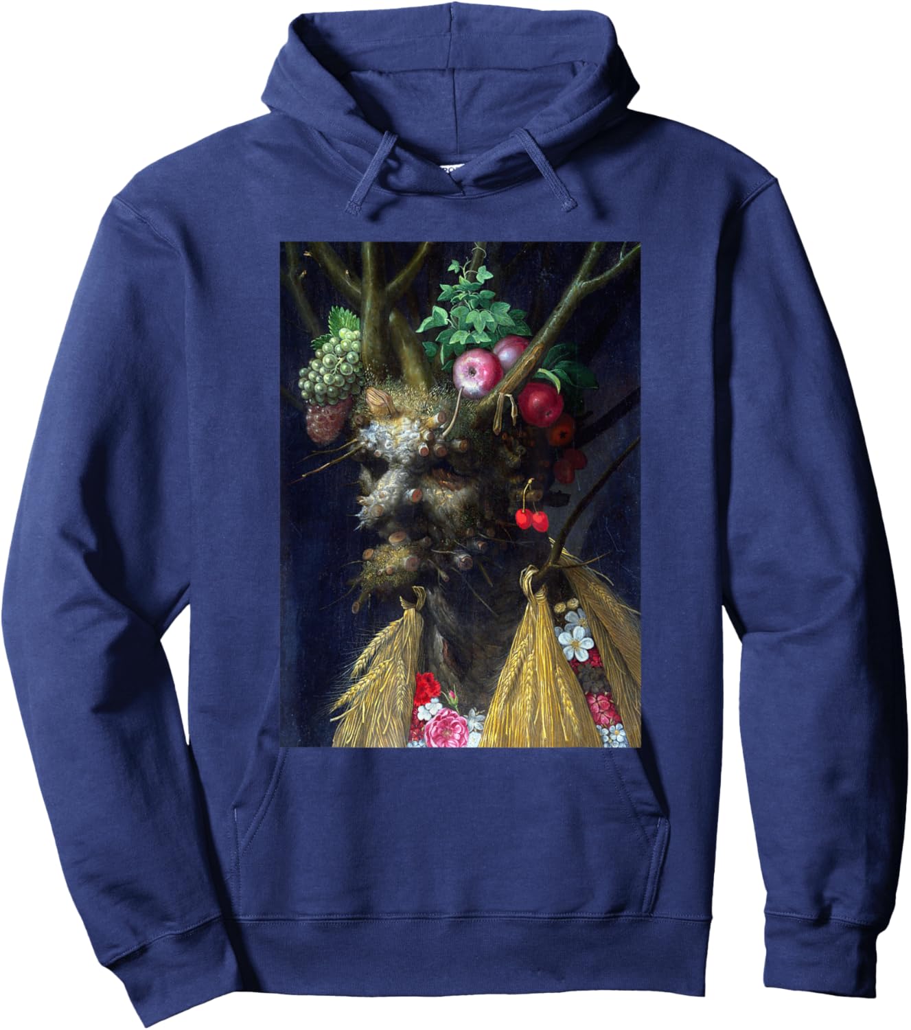 Four Seasons in One Head by Giuseppe Arcimboldo Hoodie - Hoodie | Navy