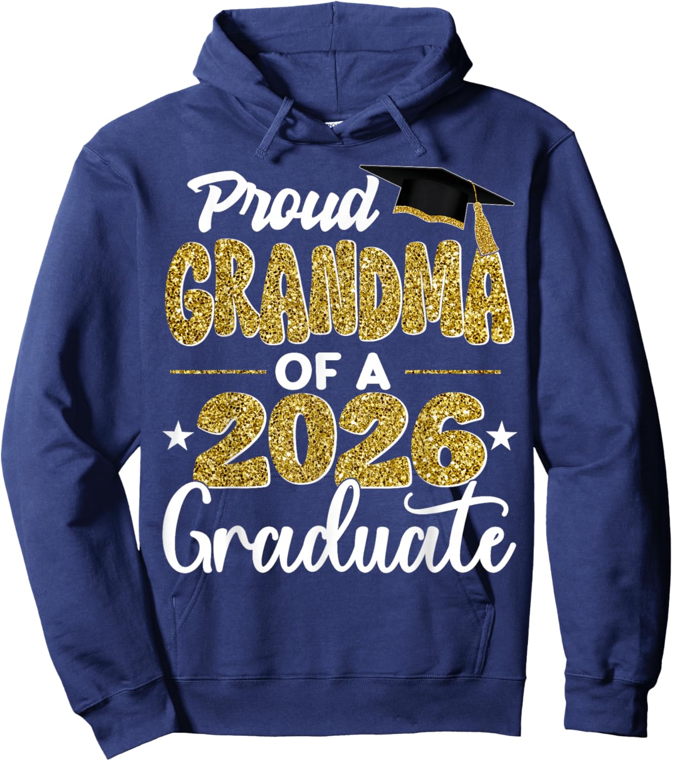 Proud Grandma of A Class of 2026 Graduate Senior Graduation Hoodie - Hoodie | Navy