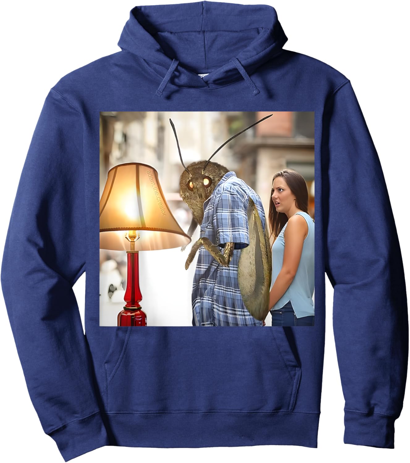 Moths Insect Lamps Meme Y'all Got Any Uhhh Lamps? Sarcastic Hoodie - Hoodie | Navy