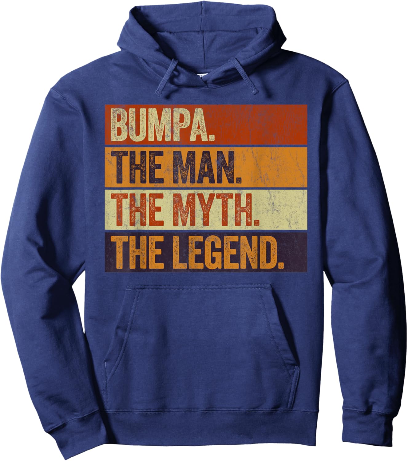 Bumpa the Man the Myth the Legend Funny Retro father Hoodie - Hoodie | Navy