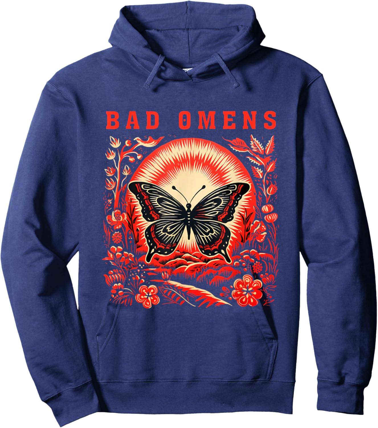 Bad Omens Moth Hoodie - Hoodie | Navy
