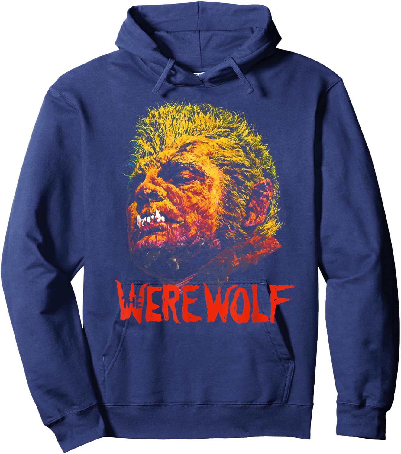Werewolf Lycanthropy Vintage Monster Horror Movie Fan Hoodie - Hoodie | Navy