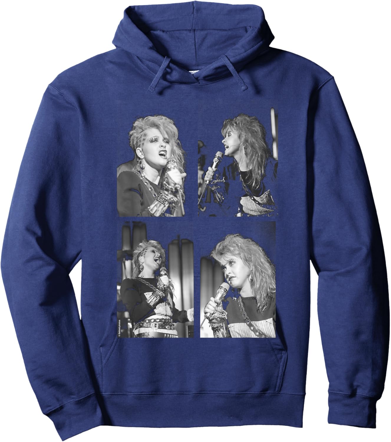 Singer Cyndi Lauper Live Shots by Allan Ballard Hoodie - Hoodie | Navy