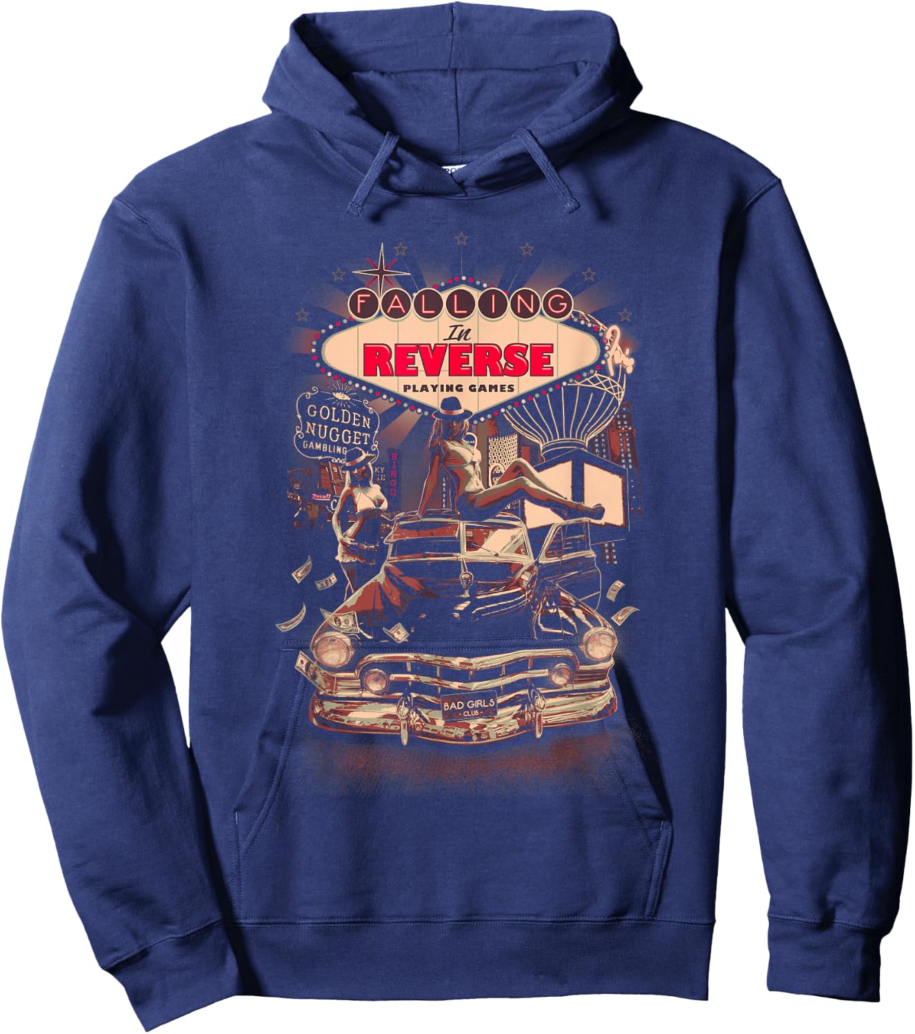 Falling in Reverse - Official Merchandise - Sin City Small Hoodie - Hoodie | Navy