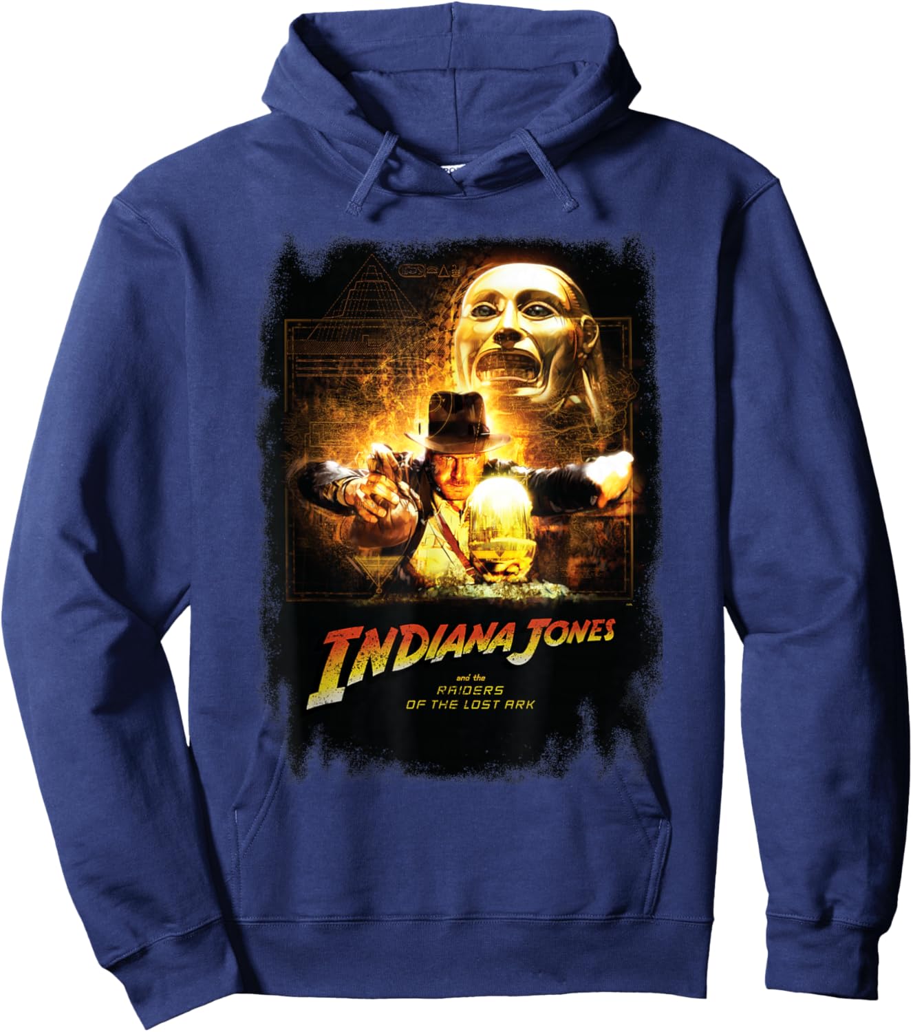 Lucasfilm Indiana Jones Raiders of The Lost Ark Idol Scene Hoodie - Hoodie | Navy
