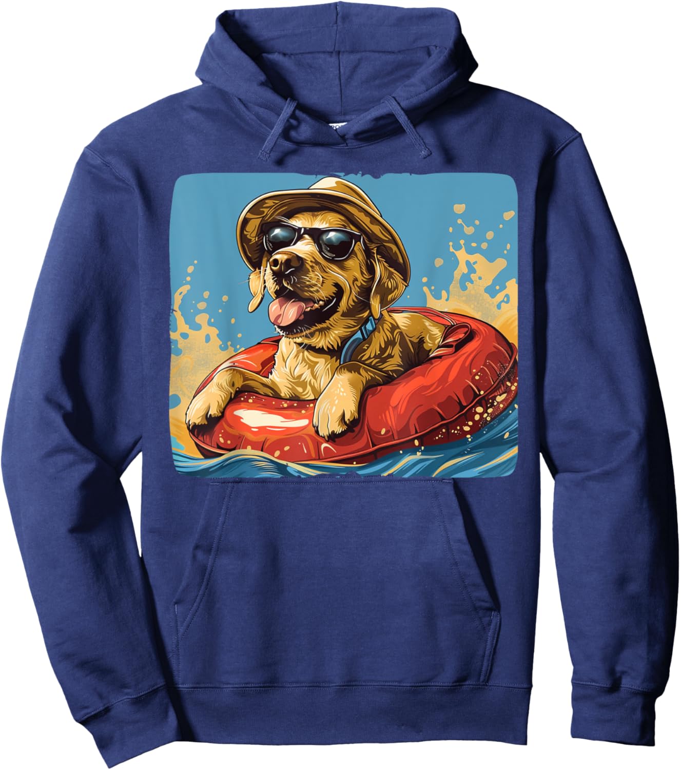 Awesome River tubing Outfit for Dogs and Pets Lovers Hoodie - Hoodie | Navy