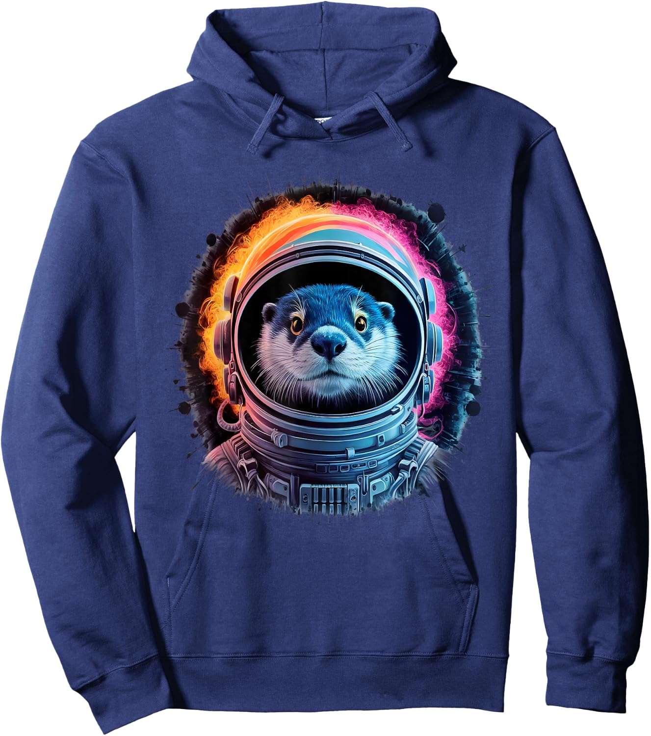 Otter Men Woman Otter Colorful Space Astronaut Otter Hoodie - Hoodie | Navy