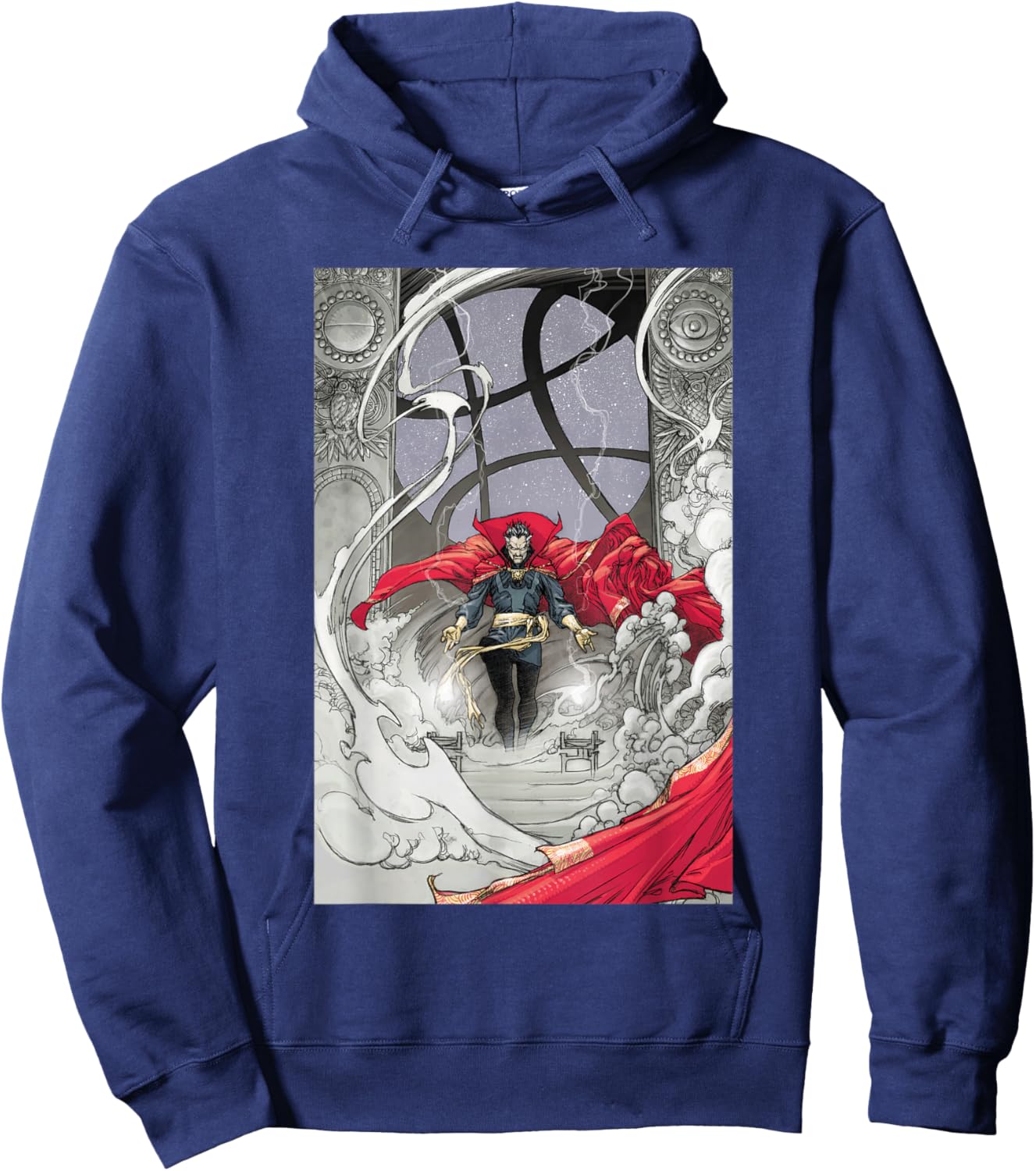 Marvel Comics Retro Classic Dr. Strange Epic Comic Scene Hoodie - Hoodie | Navy