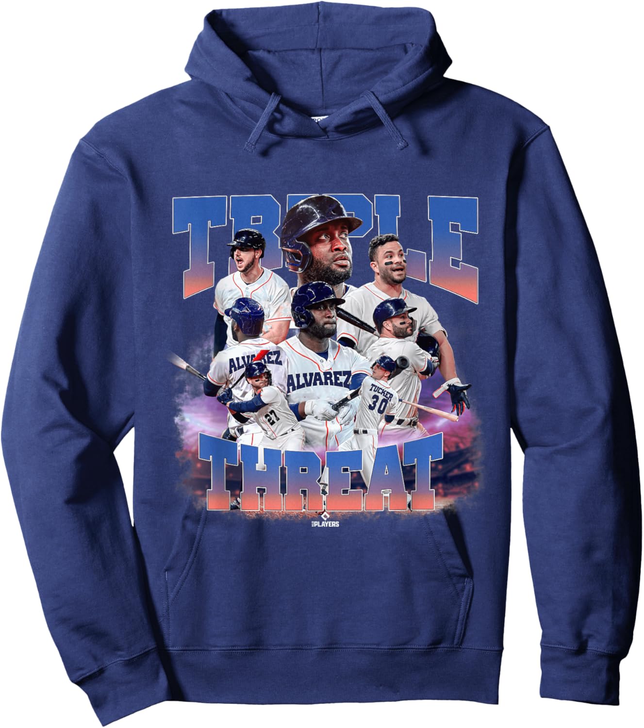 Alvarez, Tucker, & Altuve | Houston MLB Players | TRIO4003 Hoodie - Hoodie | Navy