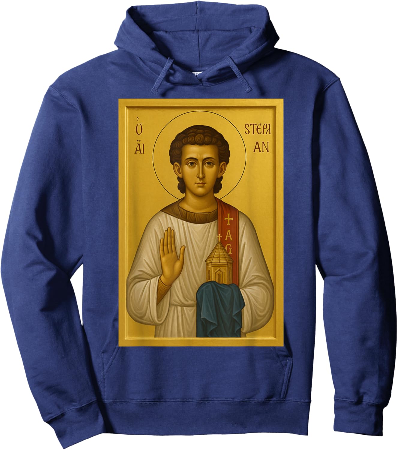 Orthodox Saint Stephen Protomartyr Icon Hoodie - Hoodie | Navy