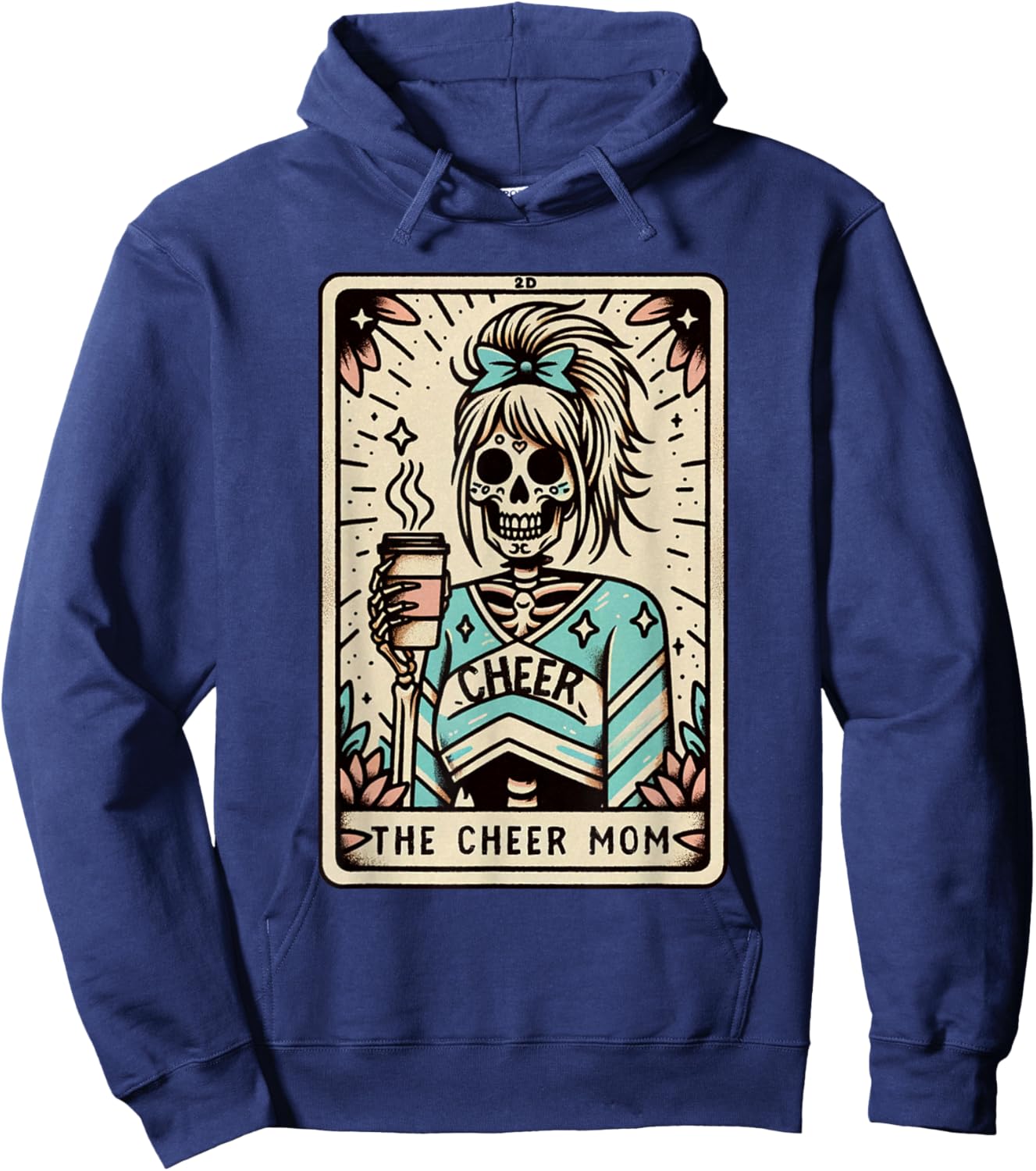 Funny Cheer Mom Halloween, Tarot Card Cheerleading Mom Hoodie - Hoodie | Navy