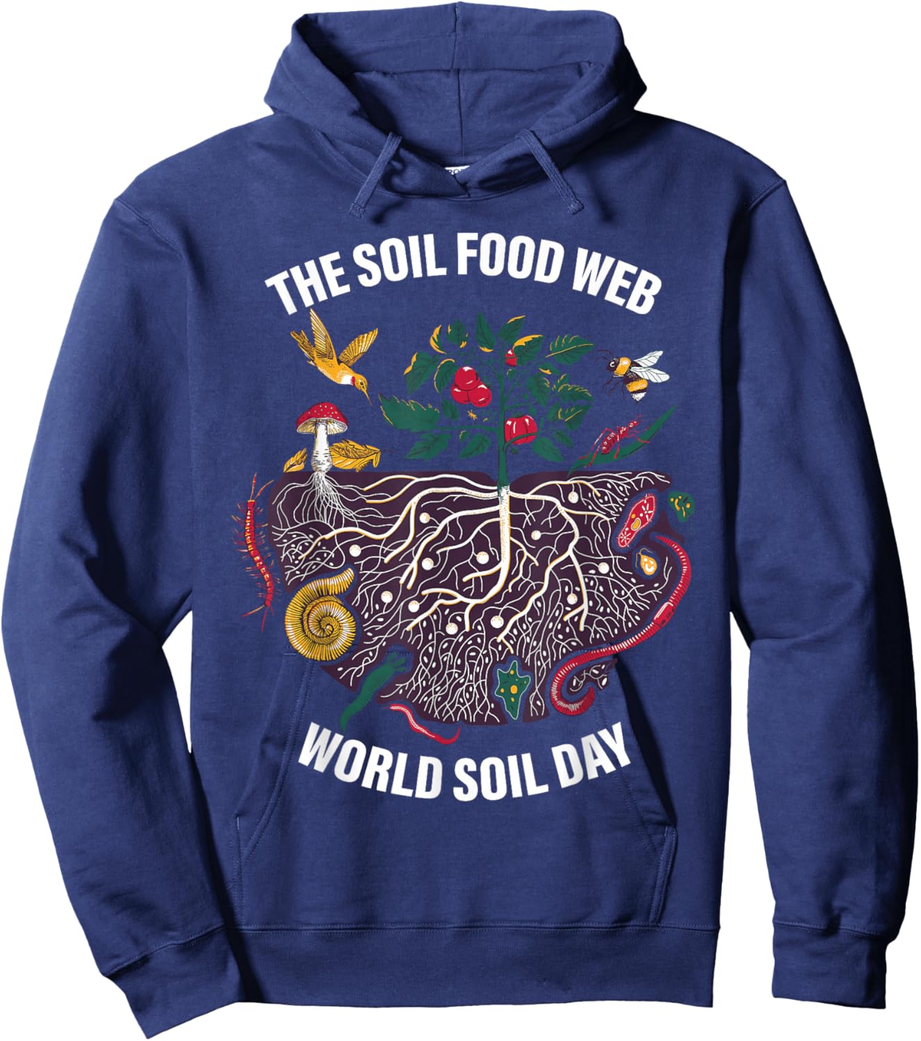 The Soil Food Web World Soil Day Apparel Hoodie - Hoodie | Navy
