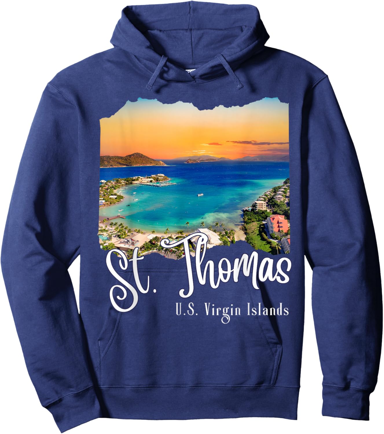 St. Thomas U.S. Virgin Islands Vacation - St Thomas Hoodie - Hoodie | Navy