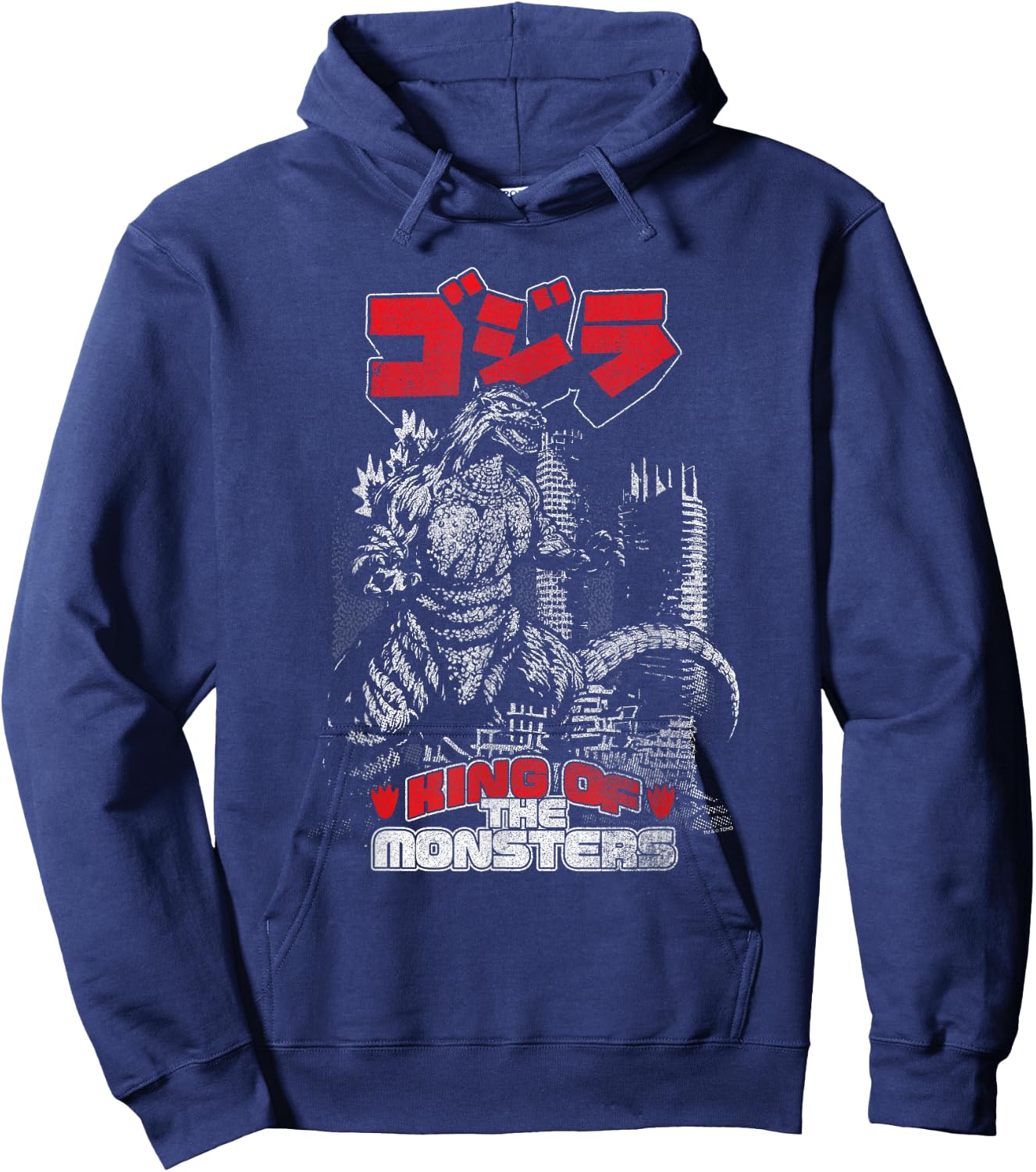 Godzilla Kanji King of The Monsters Kaiju Hoodie - Hoodie | Navy