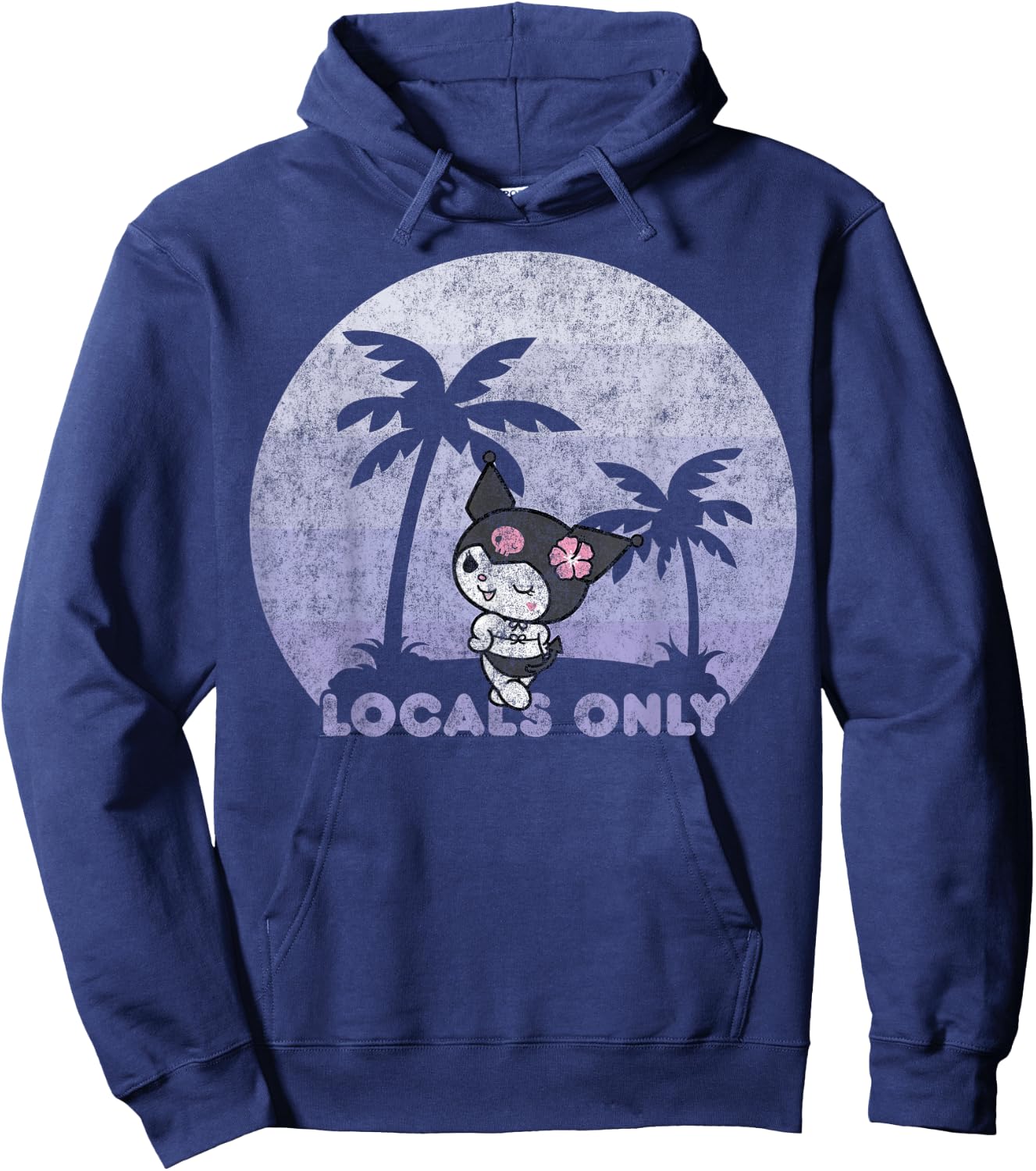 Kuromi Locals Only Hoodie - Hoodie | Navy
