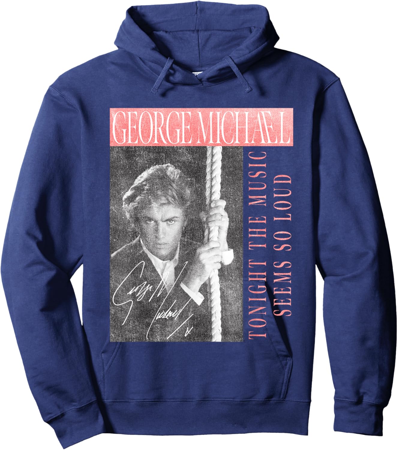 George Michael Tonight The Music Seems So Loud Hoodie - Hoodie | Navy