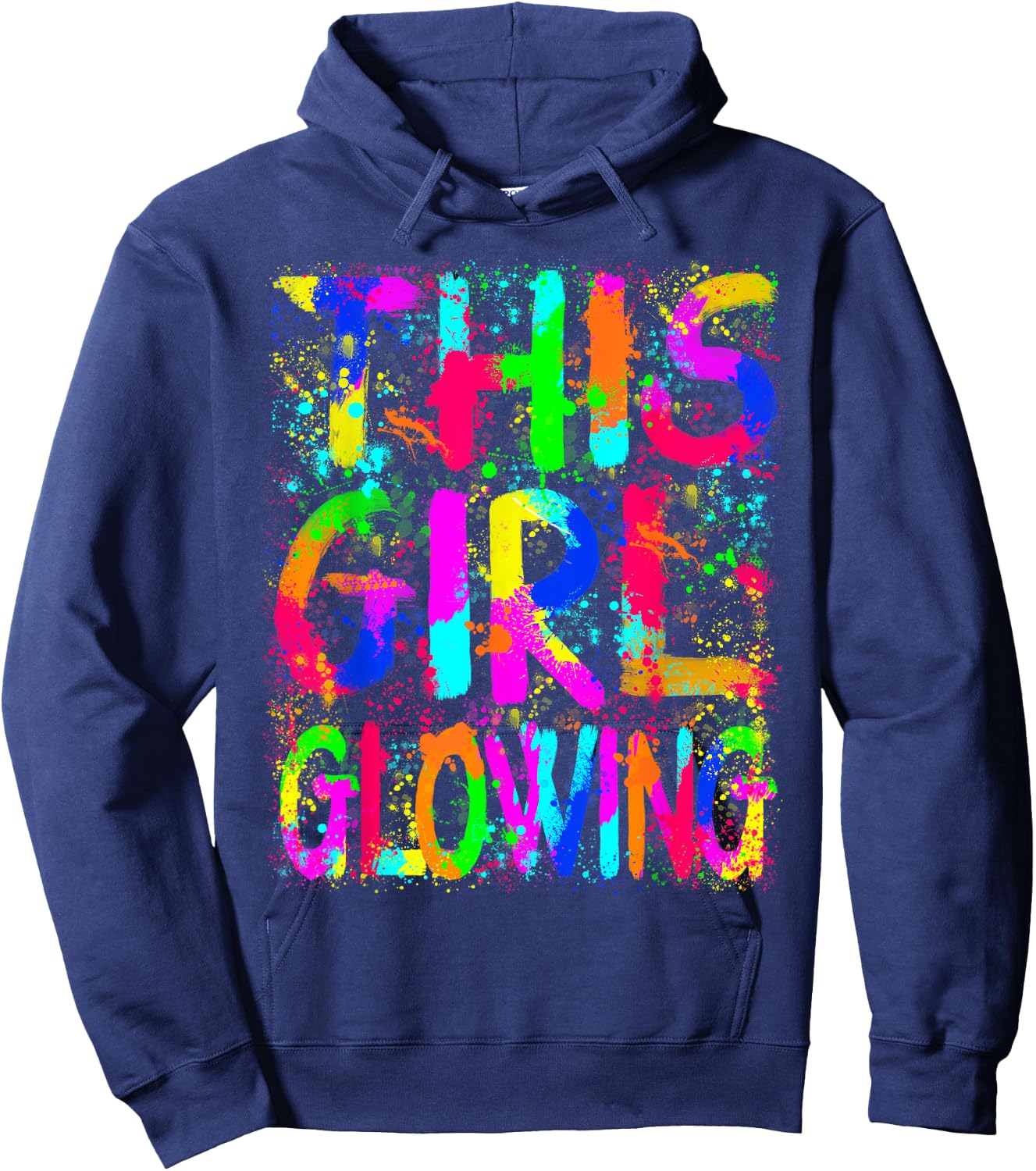 This Girl Glowing In My Glowing Era Group Team Tie Dye Hoodie - Hoodie | Navy