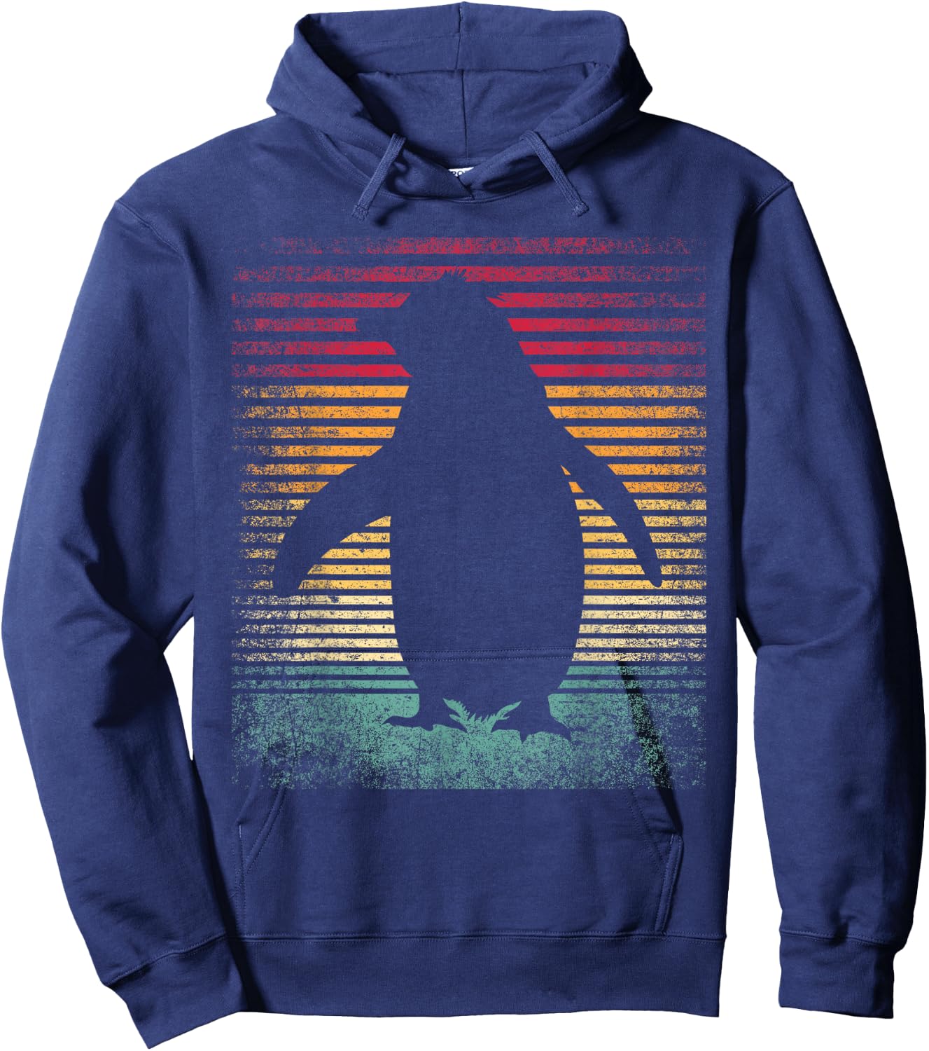 Vintage Retro Penguin 70's 80's Style Men Women Classic Gift Hoodie - Hoodie | Navy