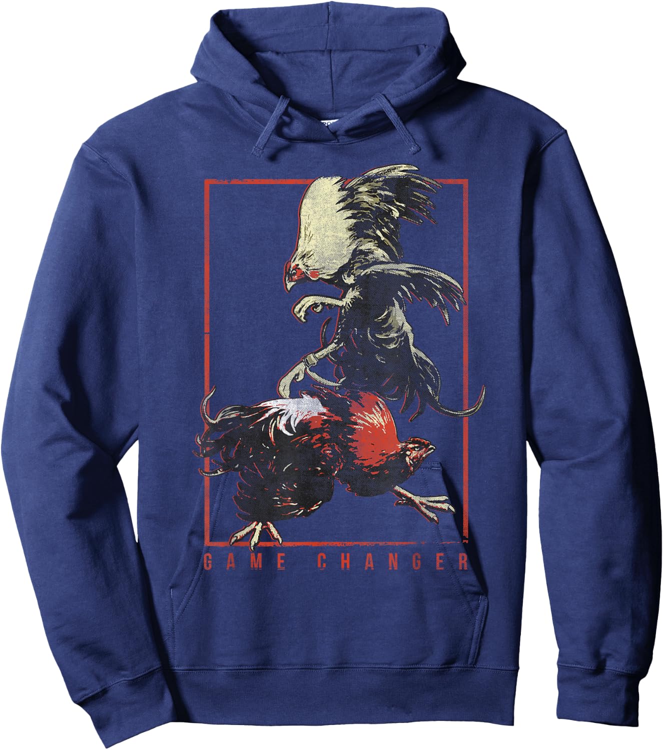 Vintage Cock Fight Shirt - Game Fowl Enthusiast Shirt Hoodie - Hoodie | Navy