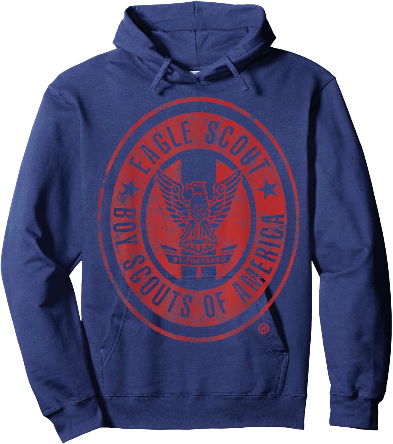 Eagle Scout Vintage (Red Distressed) Hoodie - Hoodie | Navy