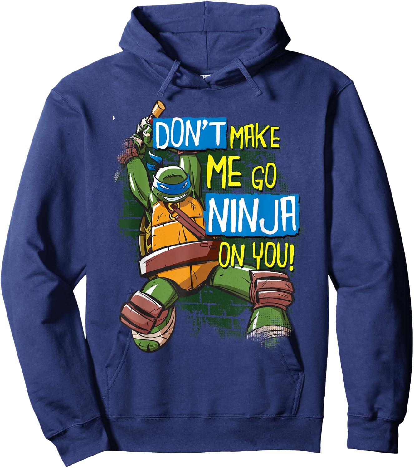 TMNT Don't Make Me Go Ninja On You! Leonardo Hoodie - Hoodie | Navy