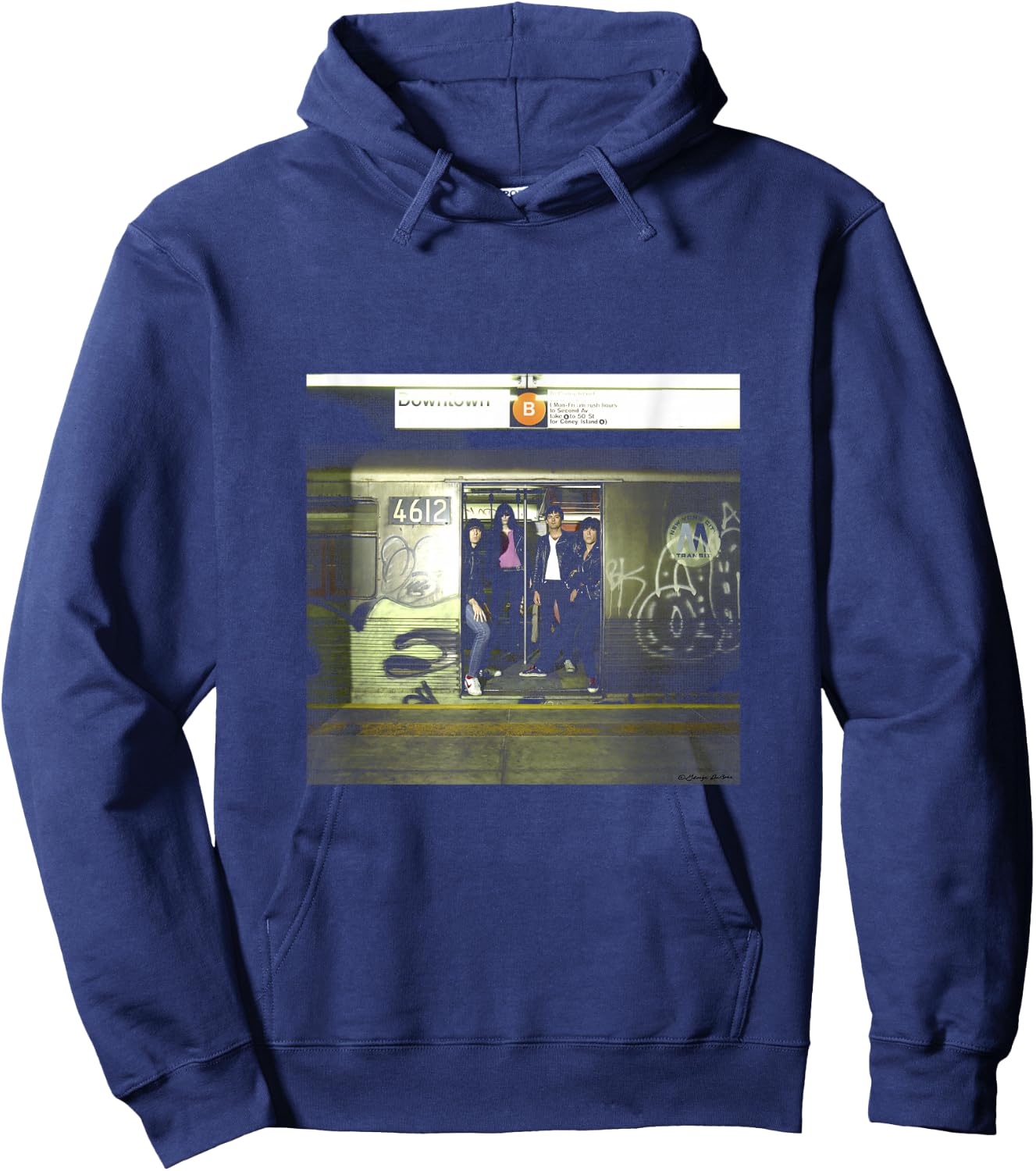 The Ramones Subterranean Jungle Shot By George DuBose Hoodie - Hoodie | Navy