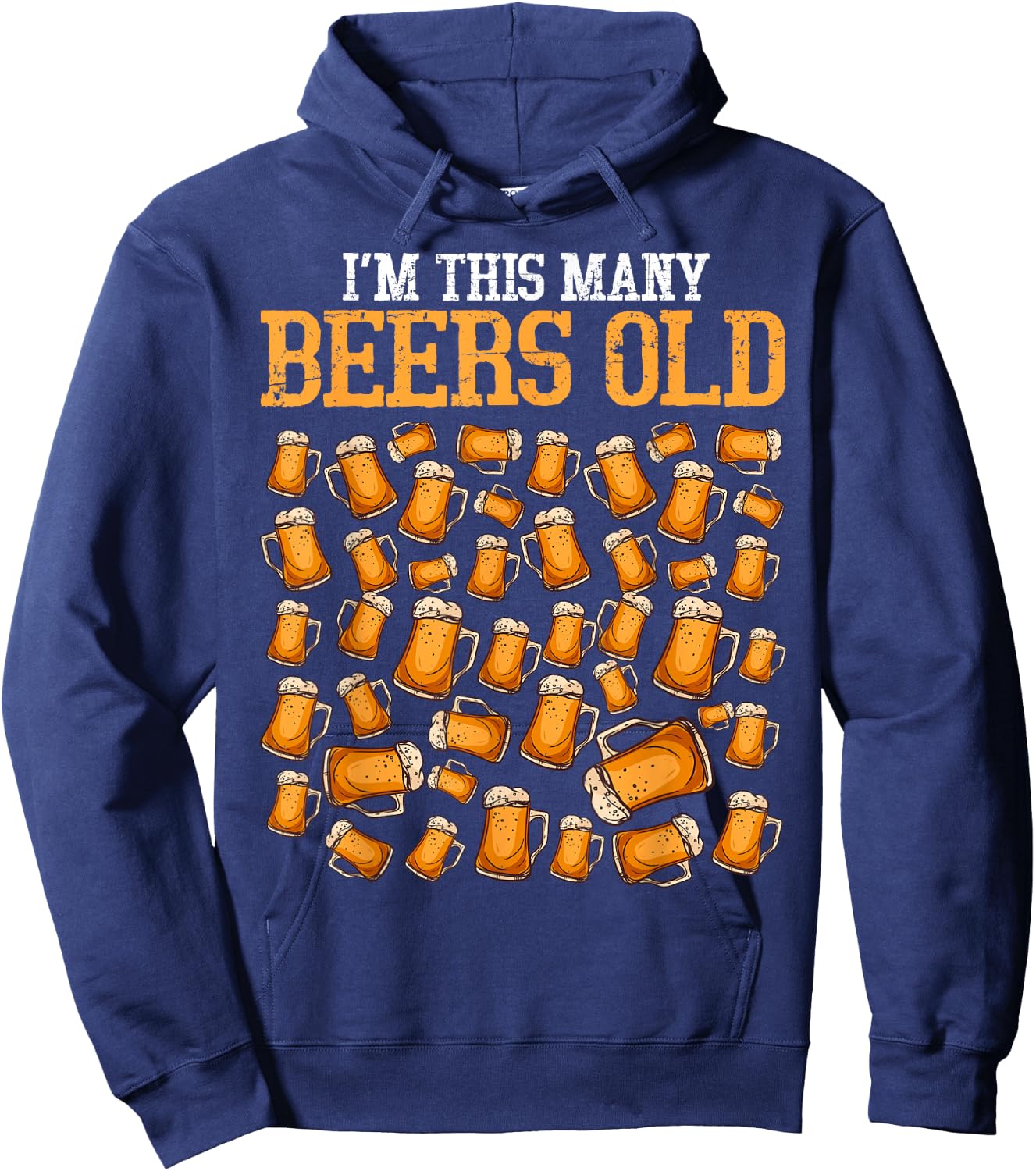 Funny 45 Year Old Beer Drinking Gag Gift, 45th Birthday Hoodie - Hoodie | Navy