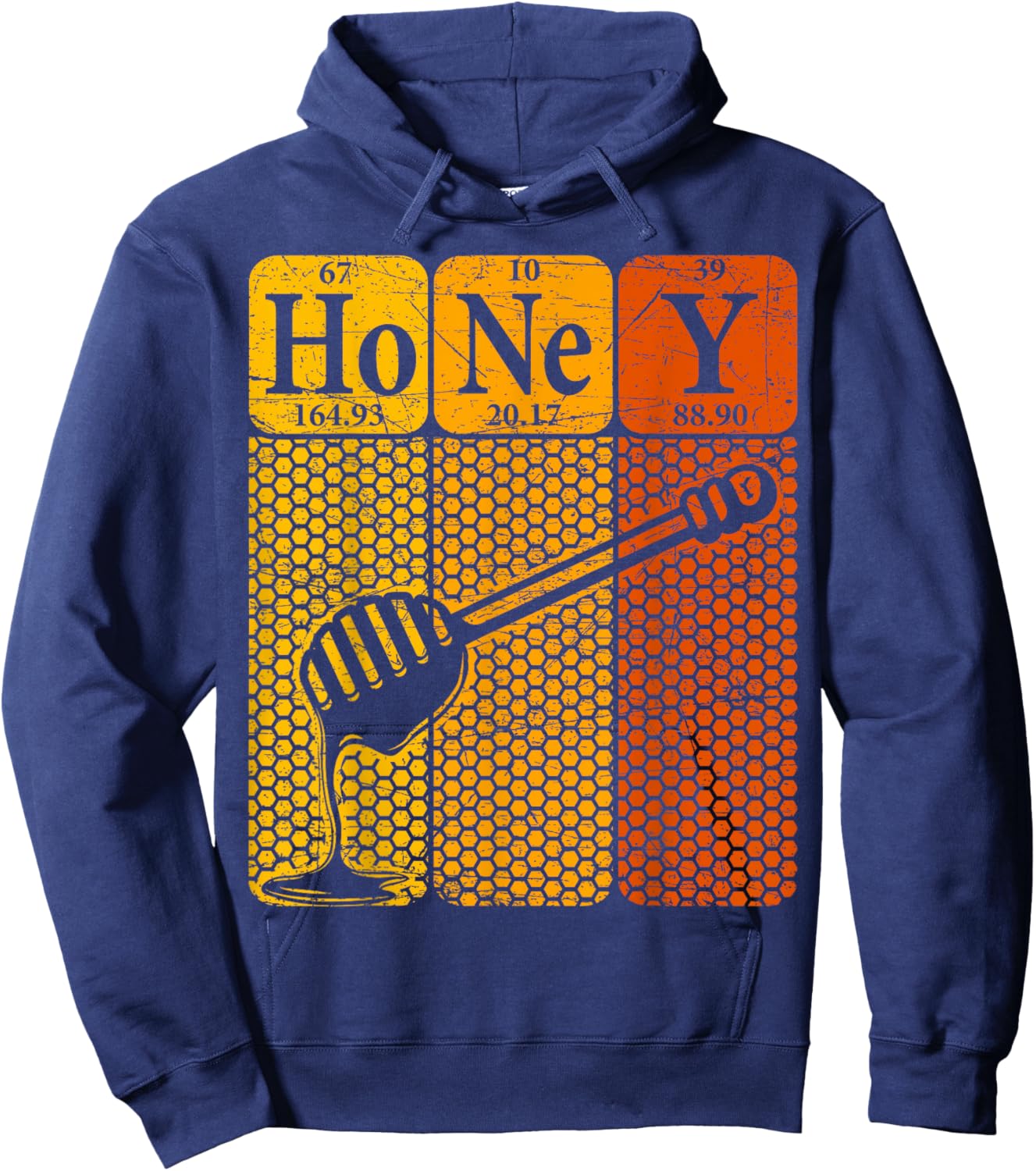Honey Periodic Table Elements Beekeeper Retro Apiarist Hoodie - Hoodie | Navy