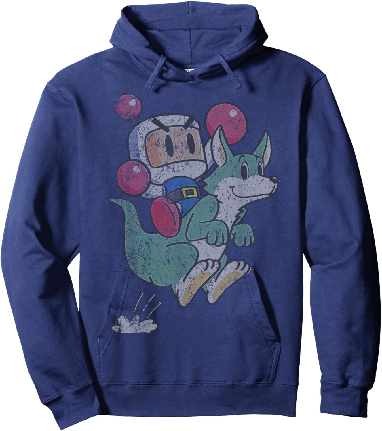 Bomberman Character Super 1993 Retro Gamer Space Classic Hoodie - Hoodie | Navy