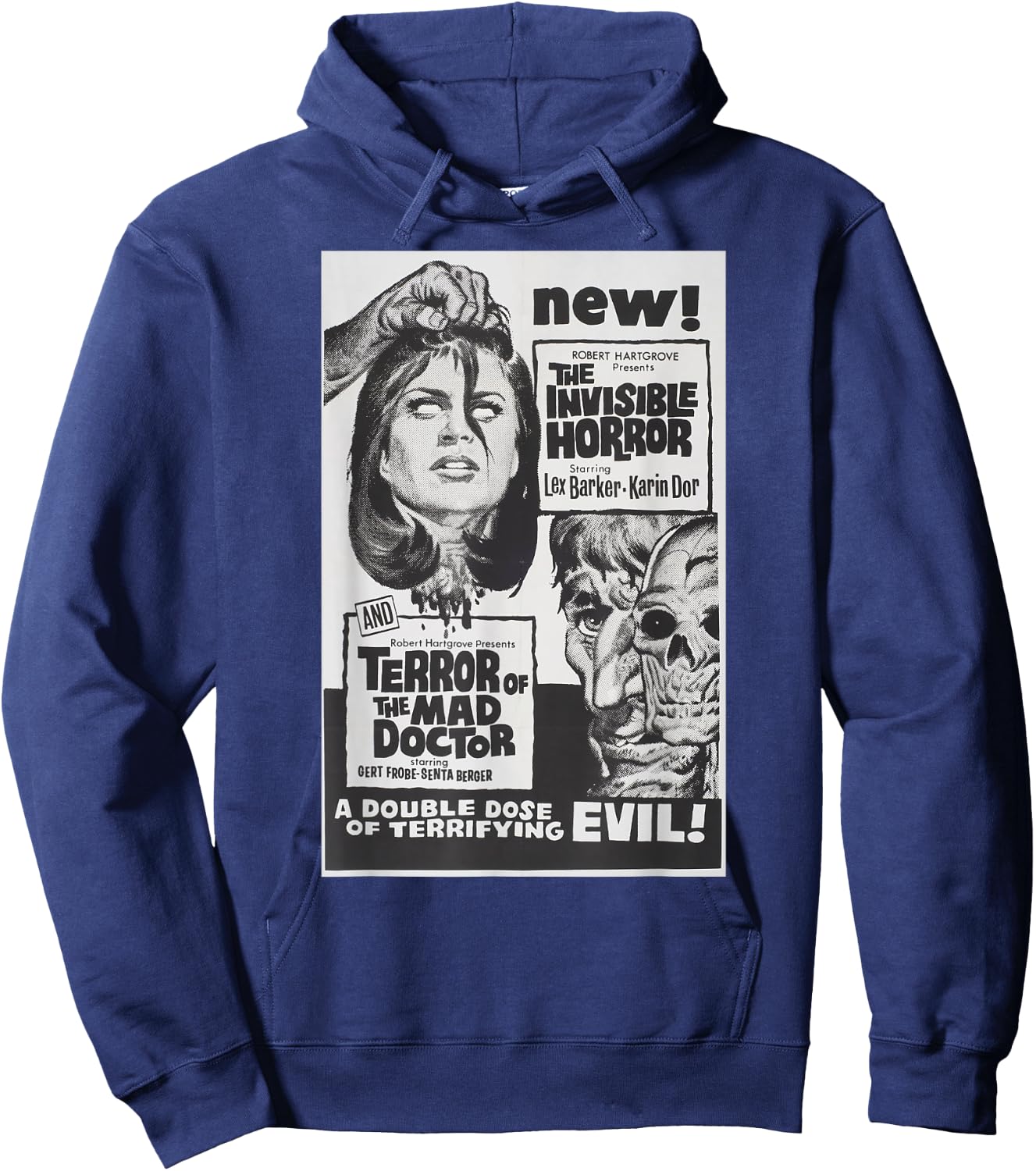Horror Terror Classic Halloween Monster Poster Horror Movie Hoodie - Hoodie | Navy