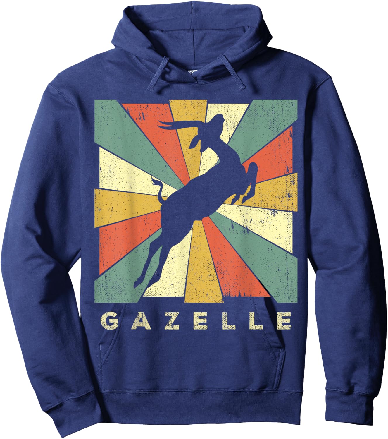 Vintage Gazelle Lover Retro Style Animal Hoodie - Hoodie | Navy