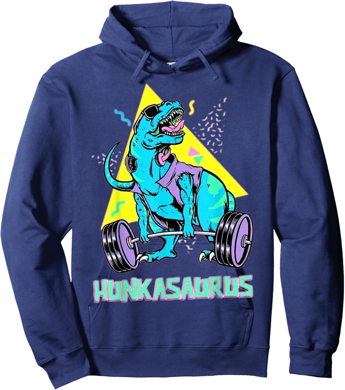 Hunkasaurus Weightlifting Bodybuilding Gym Workout Muscle Hoodie - Hoodie | Navy