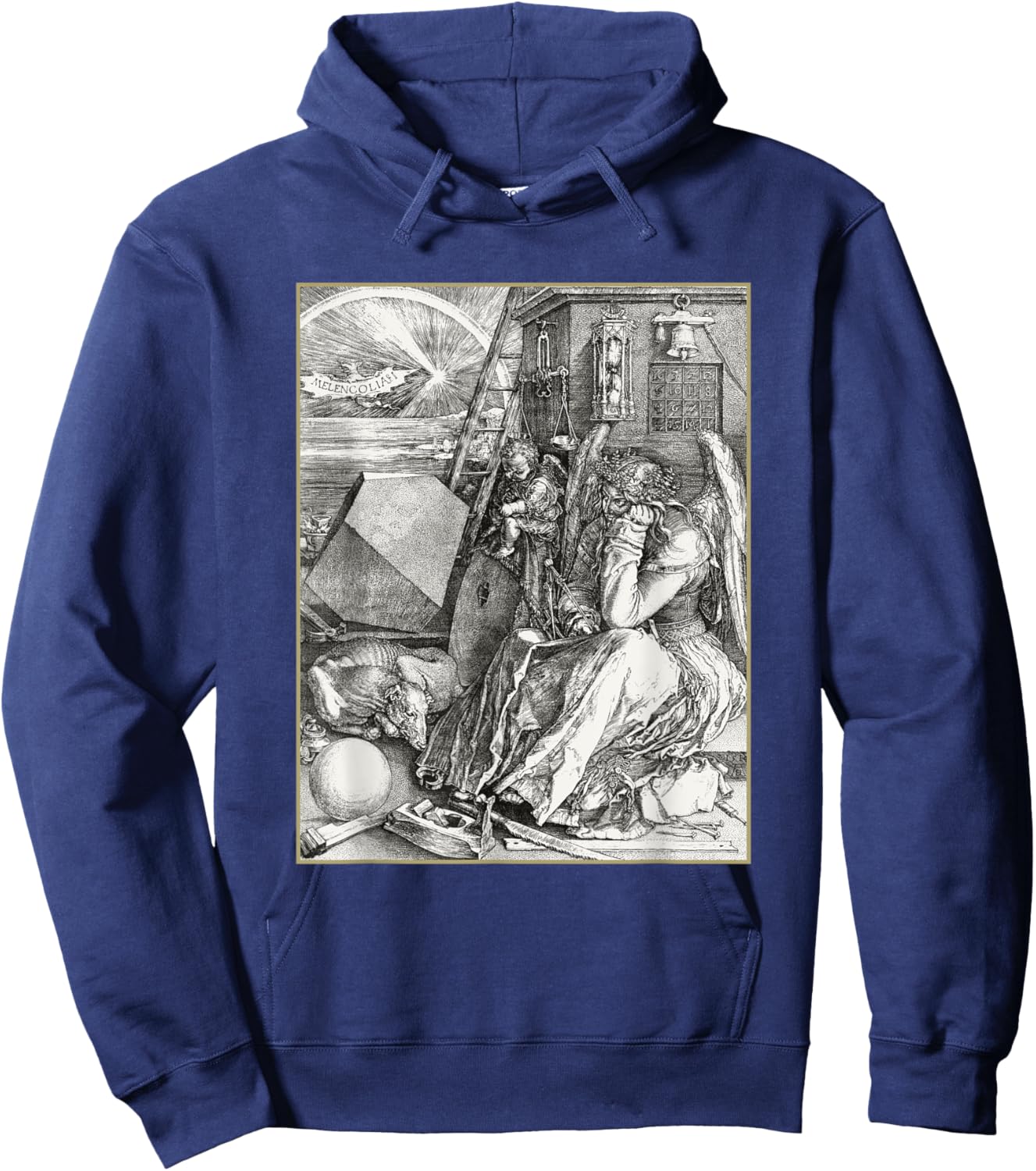 Albrecht Durer Melancolia Vintage Hoodie - Hoodie | Navy