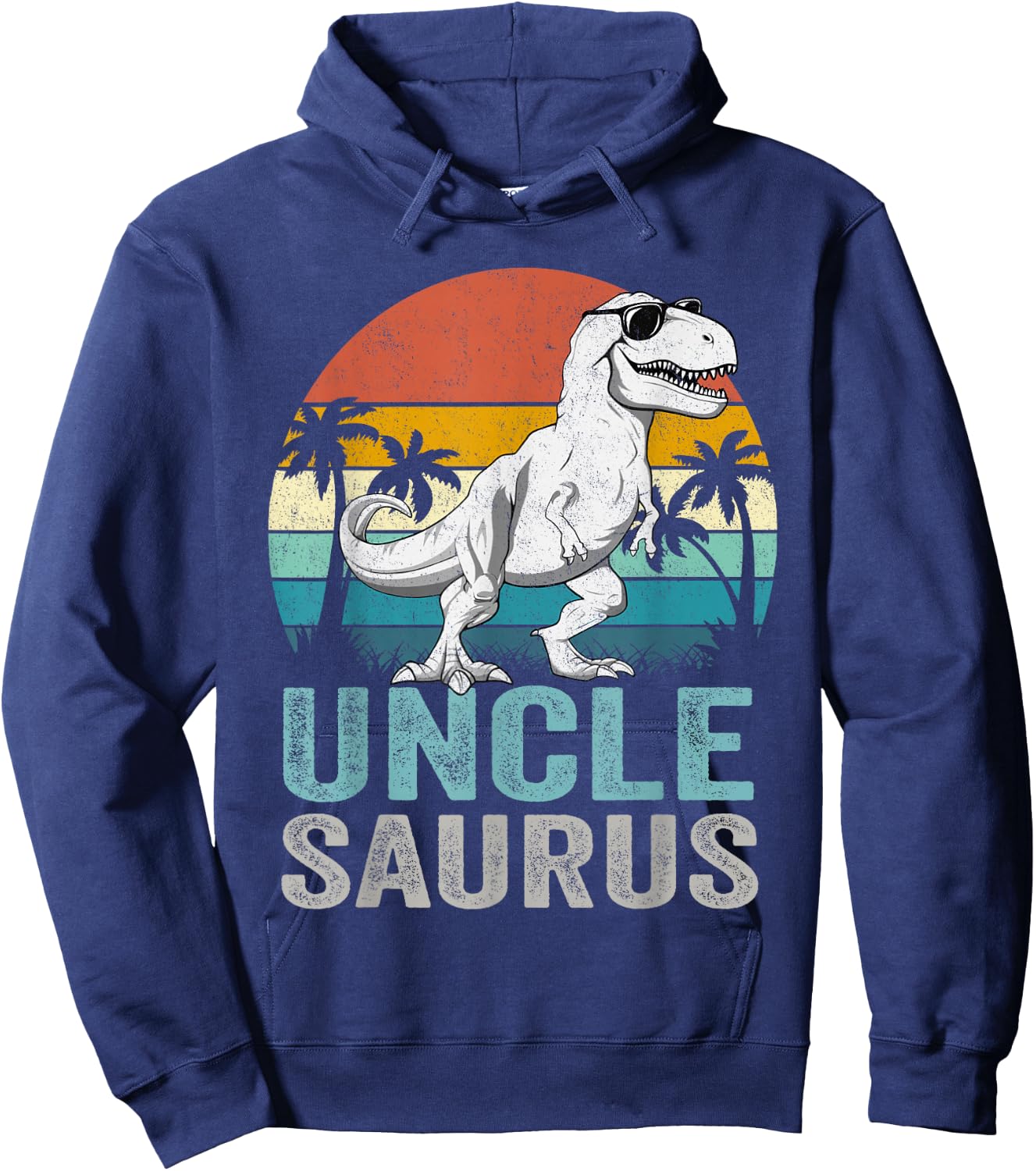 Unclesaurus T Rex Dinosaur Uncle Saurus Family Matching Hoodie - Hoodie | Navy
