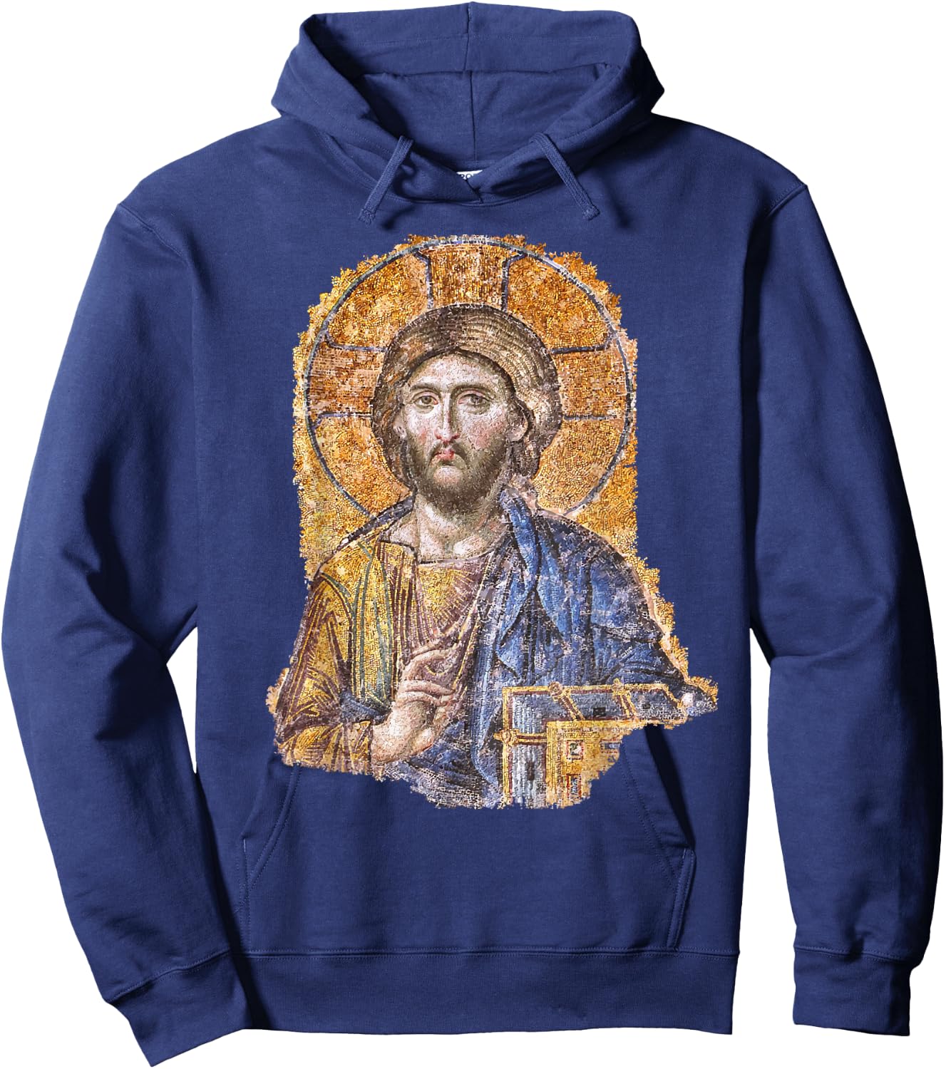 Christ Pantocrator Icon Hagia Sophia Catholic Hoodie - Hoodie | Navy