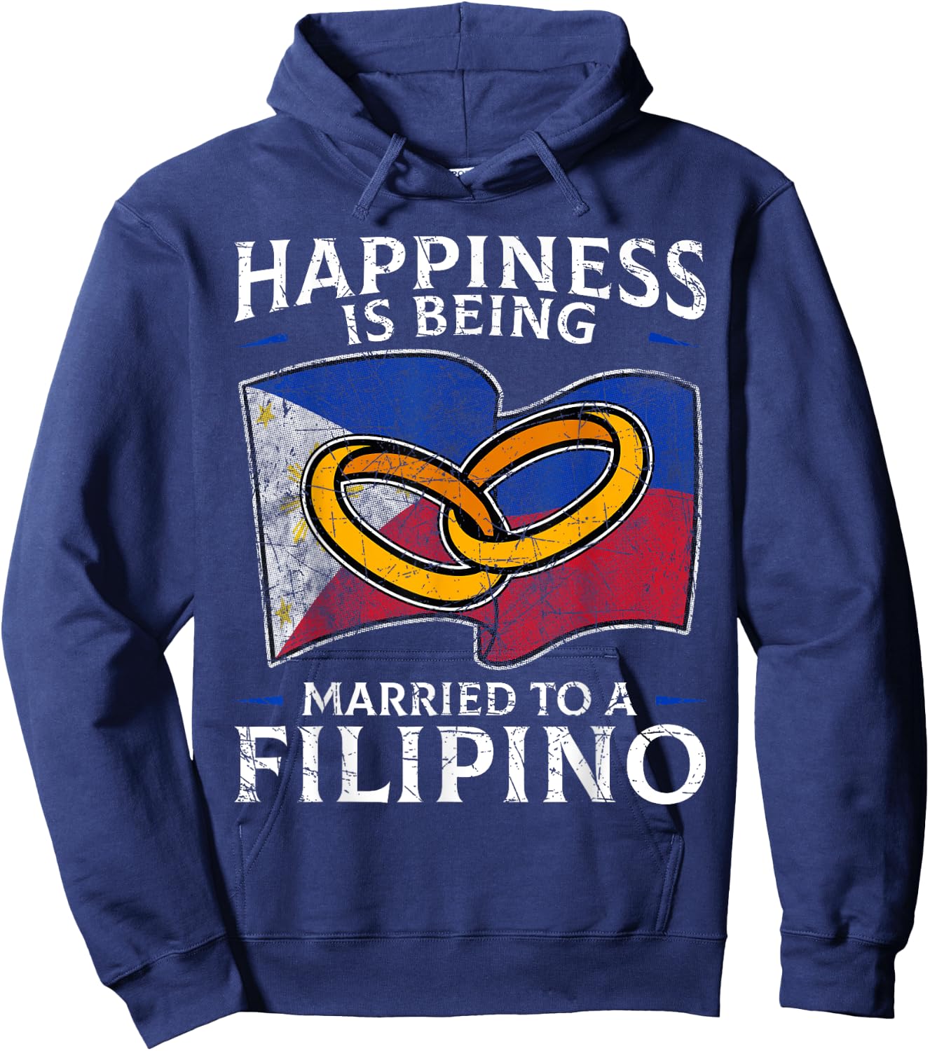 Philippine Marriage Filipino Heritage Culture Wedded Married Hoodie - Hoodie | Navy
