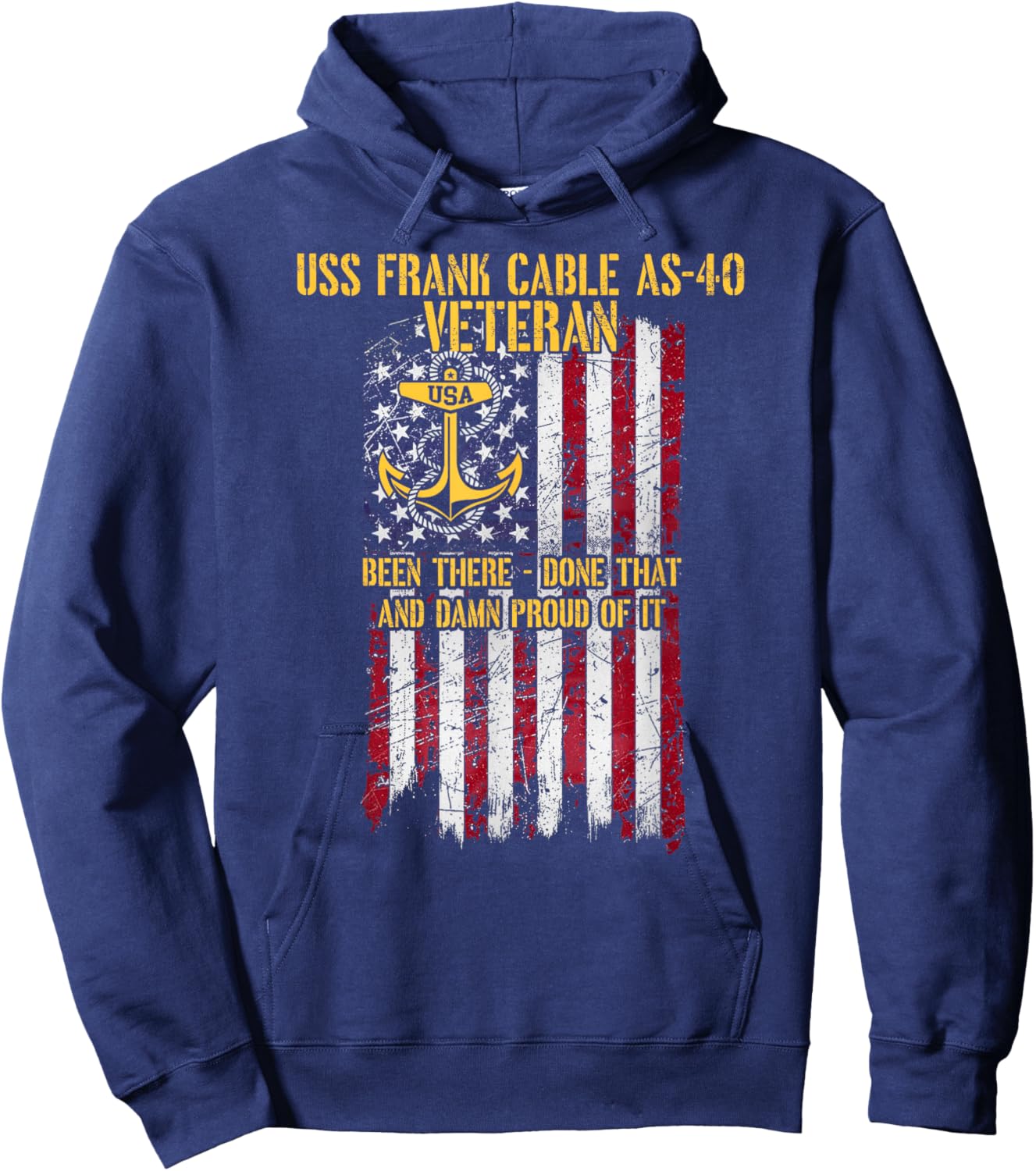 USS Frank Cable AS-40 Submarine Tender Proud Veteran Hoodie - Hoodie | Navy
