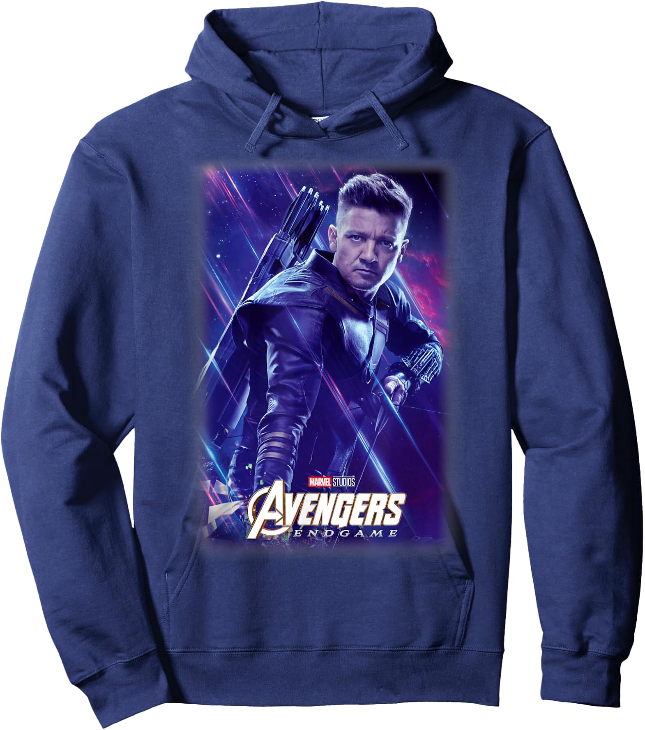 Marvel Avengers Endgame Hawkeye Galactic Poster Small Hoodie - Hoodie | Navy
