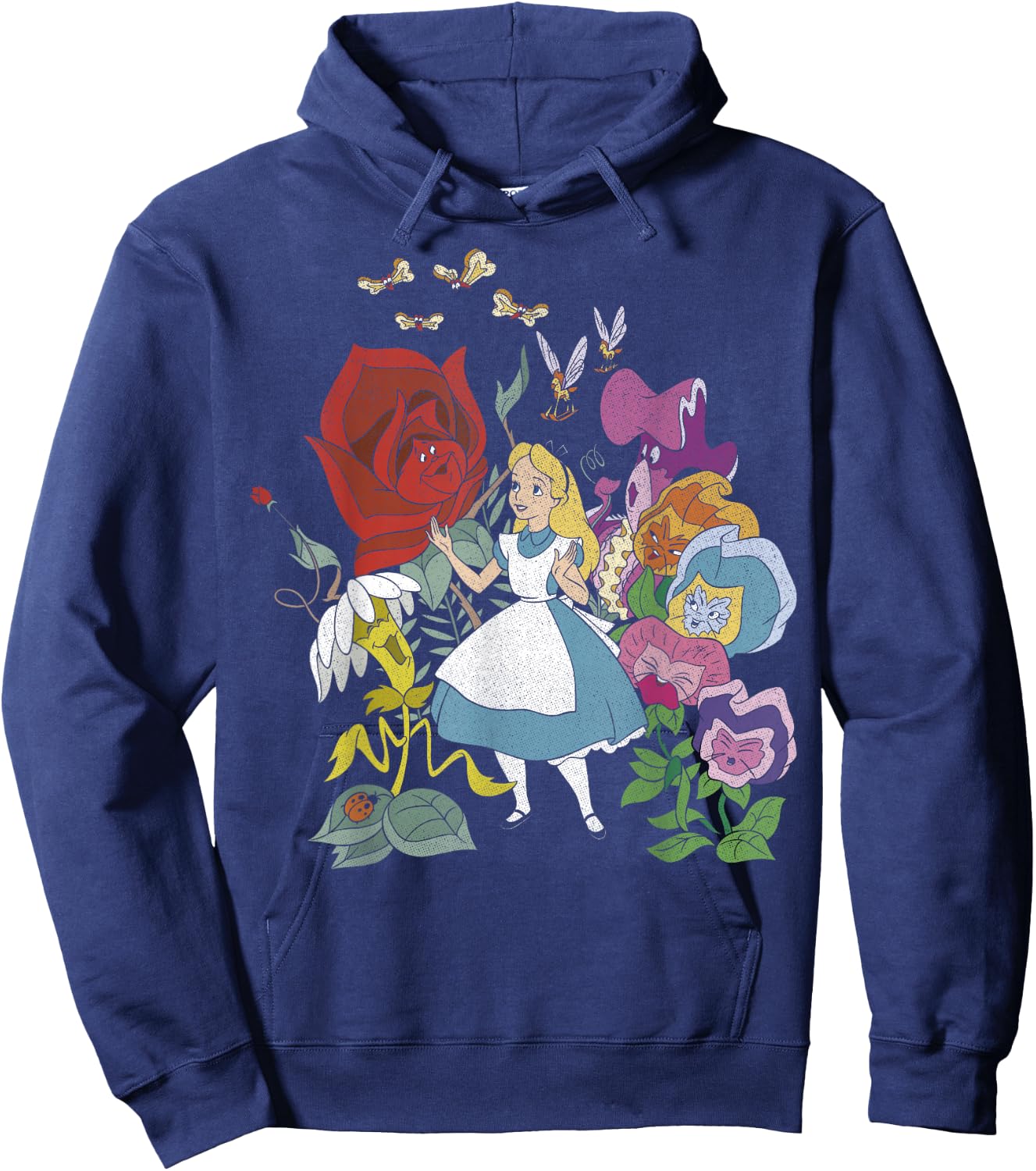 Disney Alice in Wonderland Alice in The Flowers Small Hoodie - Hoodie | Navy