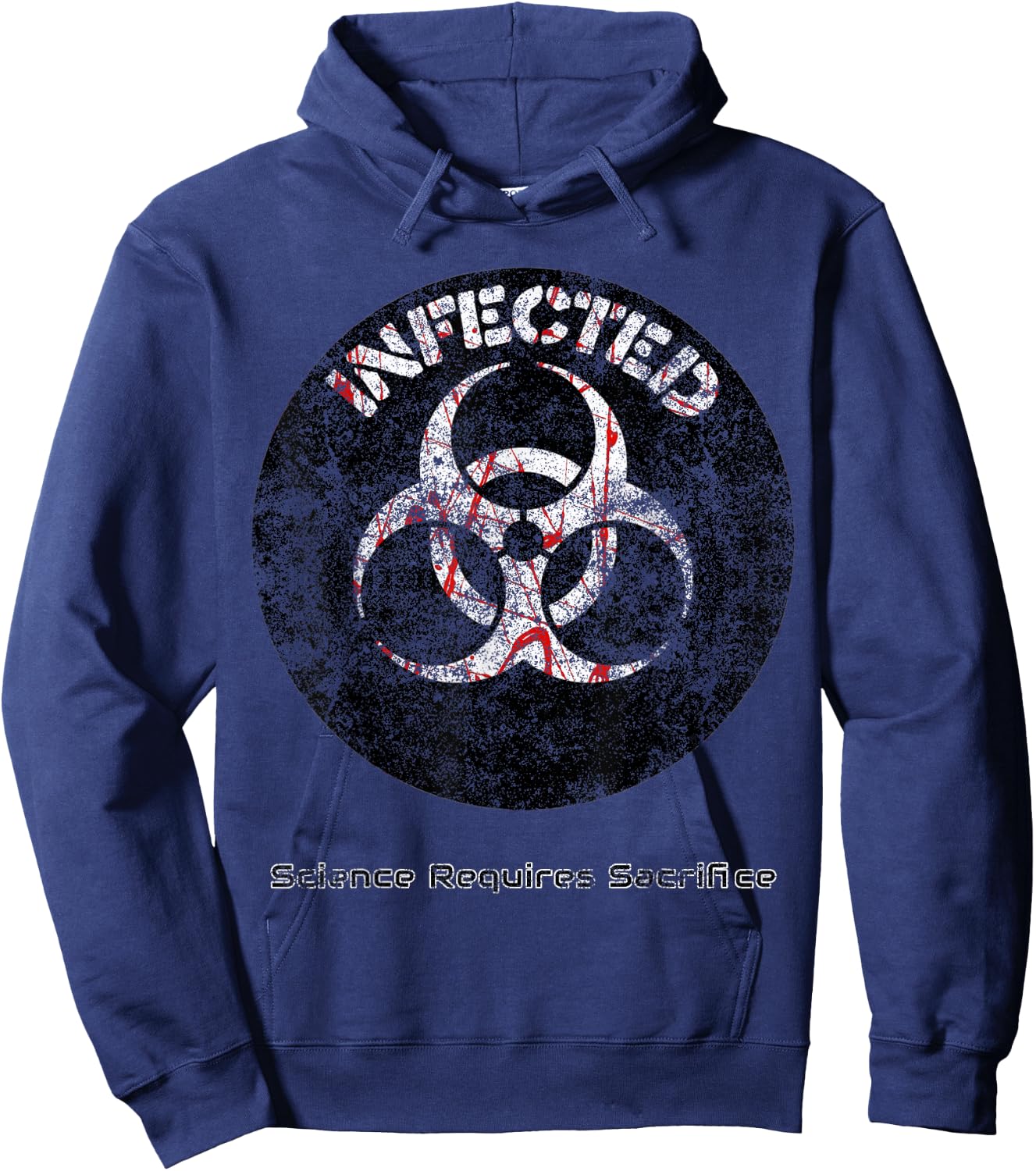 Infected Doomsday Halloween Zombie Biohazard Science party Hoodie - Hoodie | Navy