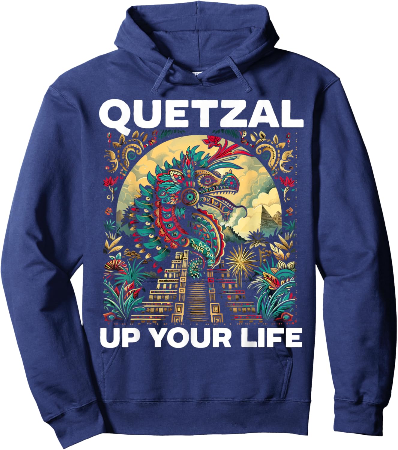 Aztec God Aztec Culture Mayan Indigenous Quetzalcoatl Hoodie - Hoodie | Navy