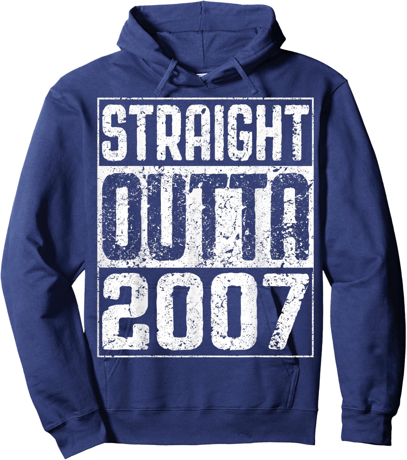 Straight Outta 2007 17th Birthday Shirt Hoodie - Hoodie | Navy