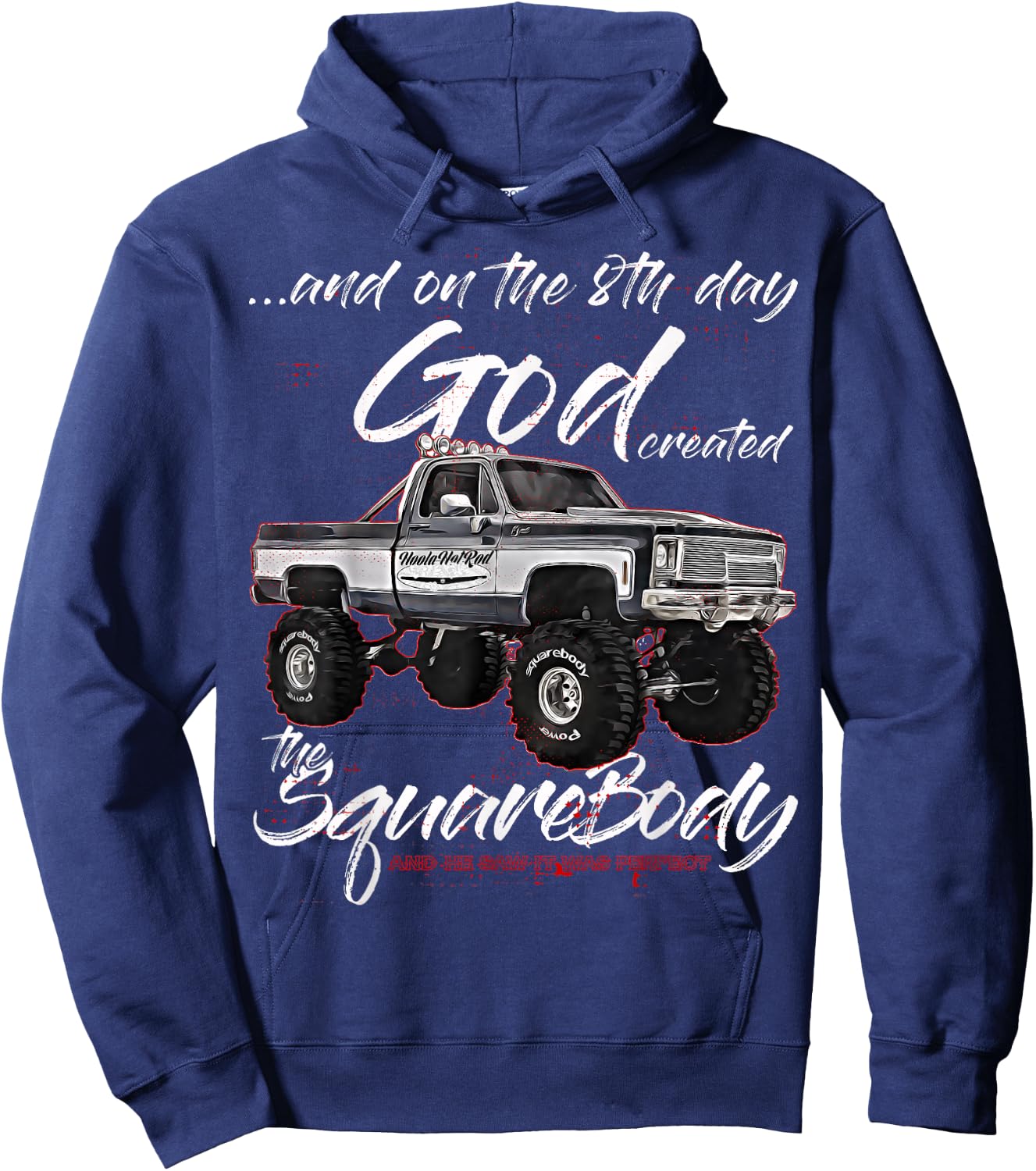 CLICK FOR MORE HOTRODS CUSTOM MUSCLE CARS TRUCKS 8th God,Jimmy,Squarebody Truck,Suburban,Blazer,Silverado,K5 Hoodie - Hoodie | Navy
