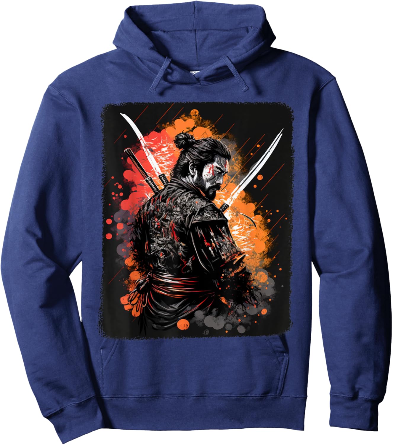Samurai Warrior Bushido Code Japanese Swordsmen Fighter Hoodie - Hoodie | Navy