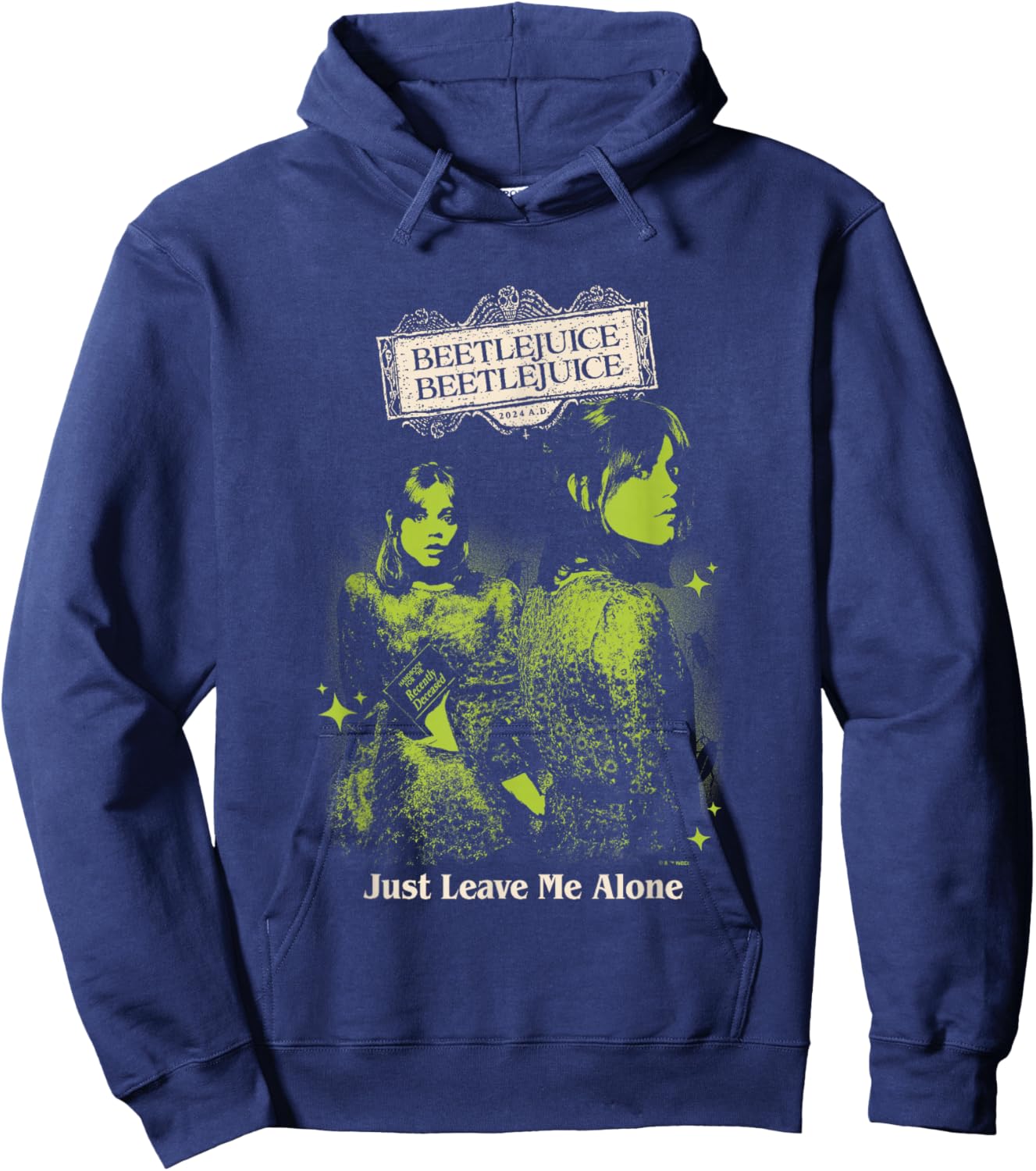 Beetlejuice Beetlejuice Just Leave Me Alone Astrid Vintage Hoodie - Hoodie | Navy