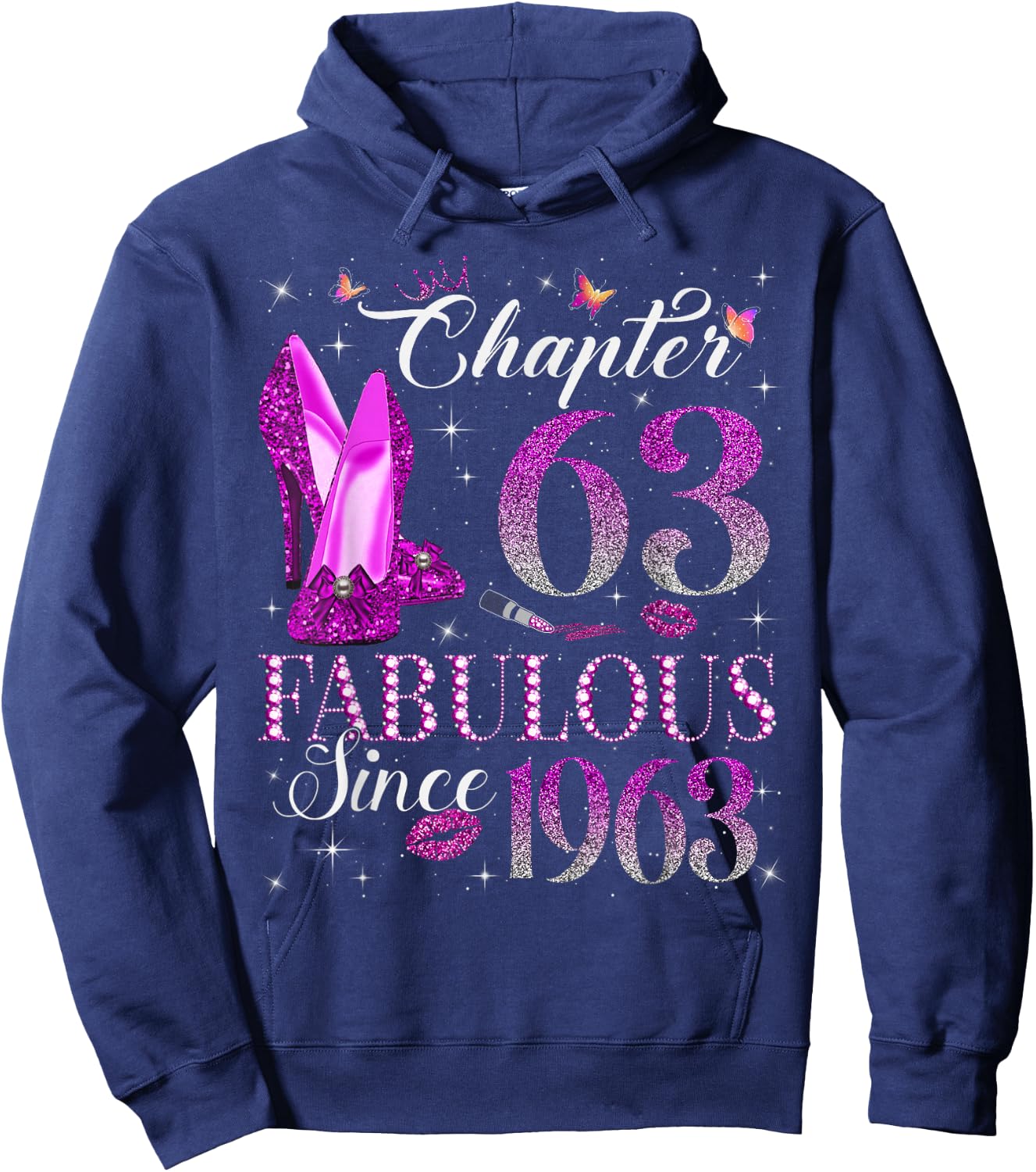 Chapter 63 Fabulous Since 1963 63rd Birthday Gift Hoodie - Hoodie | Navy